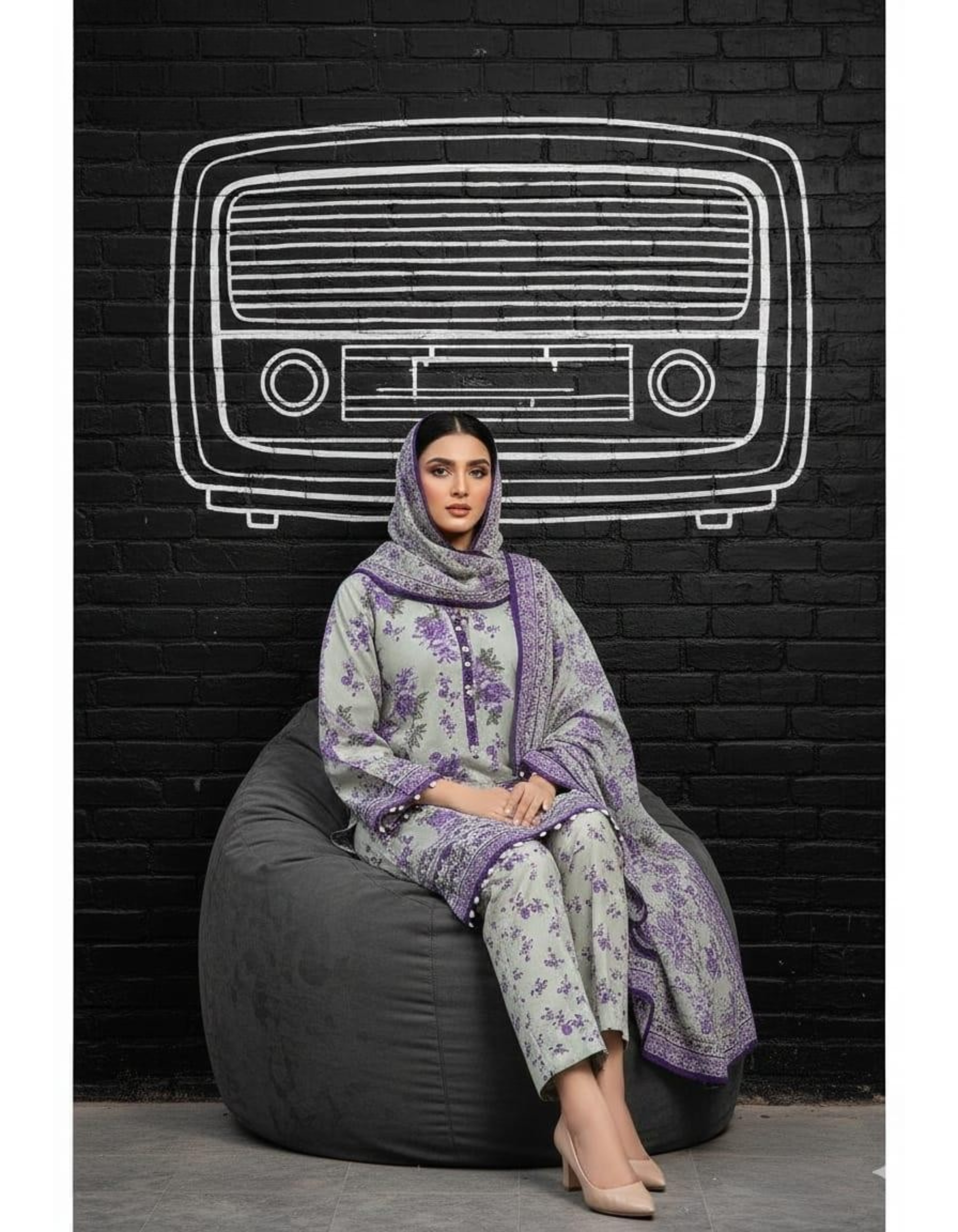 ELÉI VOLUME-02 KHADDAR 3PC PRINTED SUIT K.08
