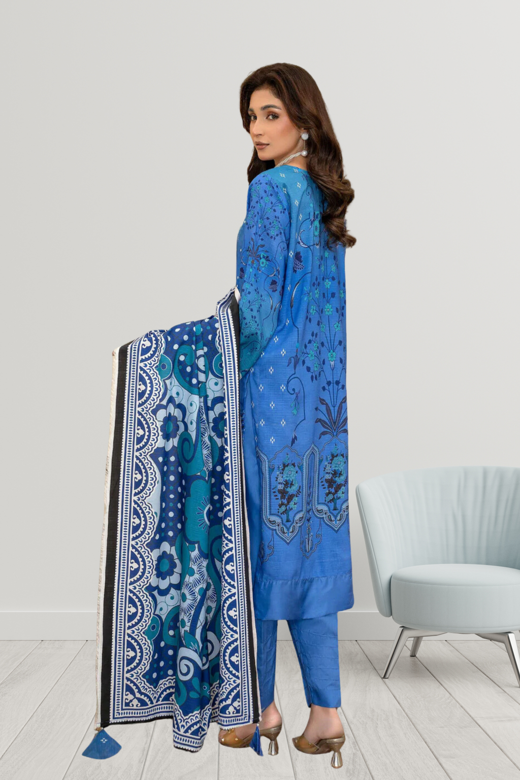 ELÉI VOLUME-05 ELÉI VISCOSE 3PC PRINTED SUIT N.40