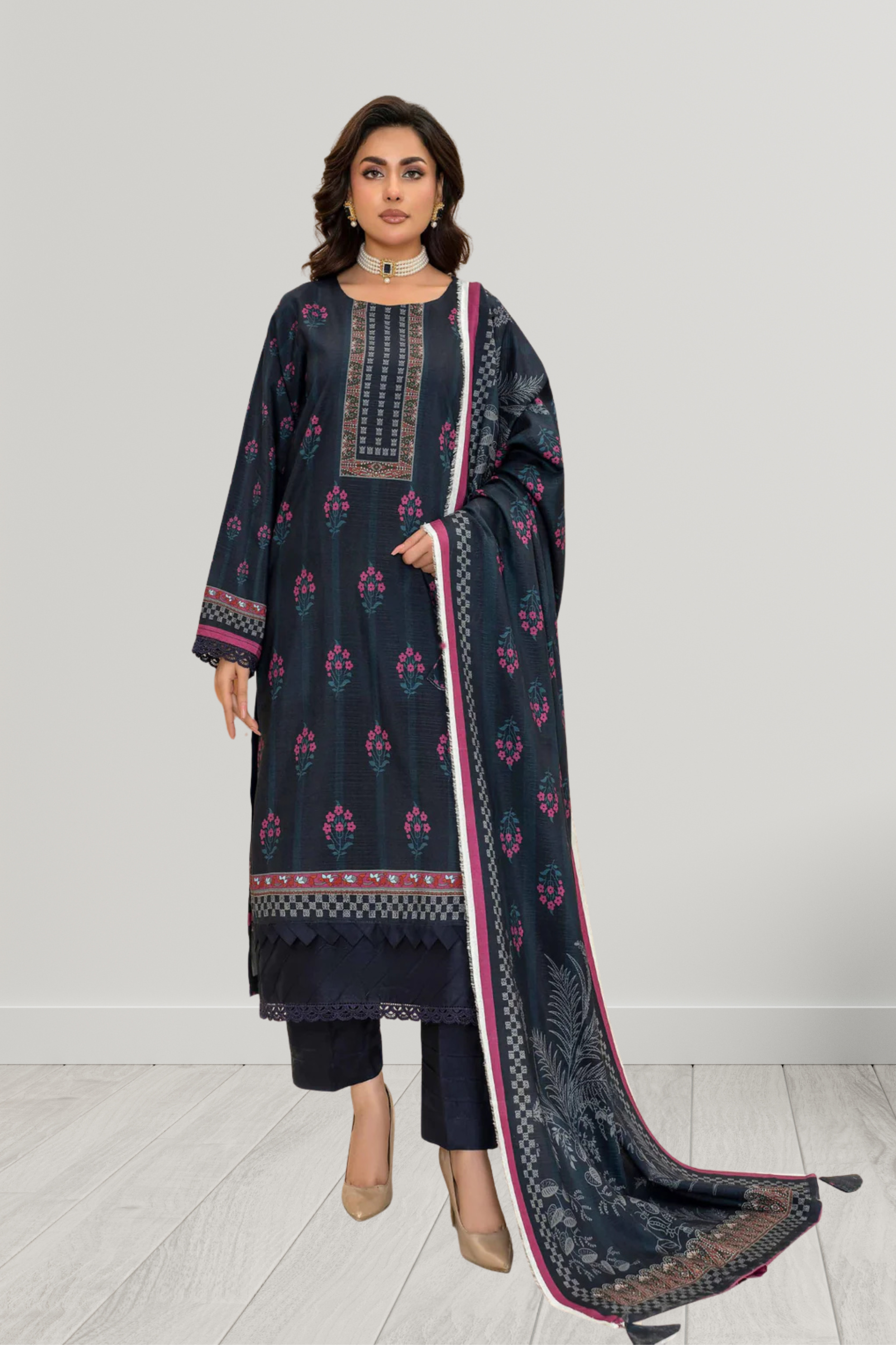 ELÉI VOLUME-05 ELÉI VISCOSE 3PC PRINTED SUIT N.46