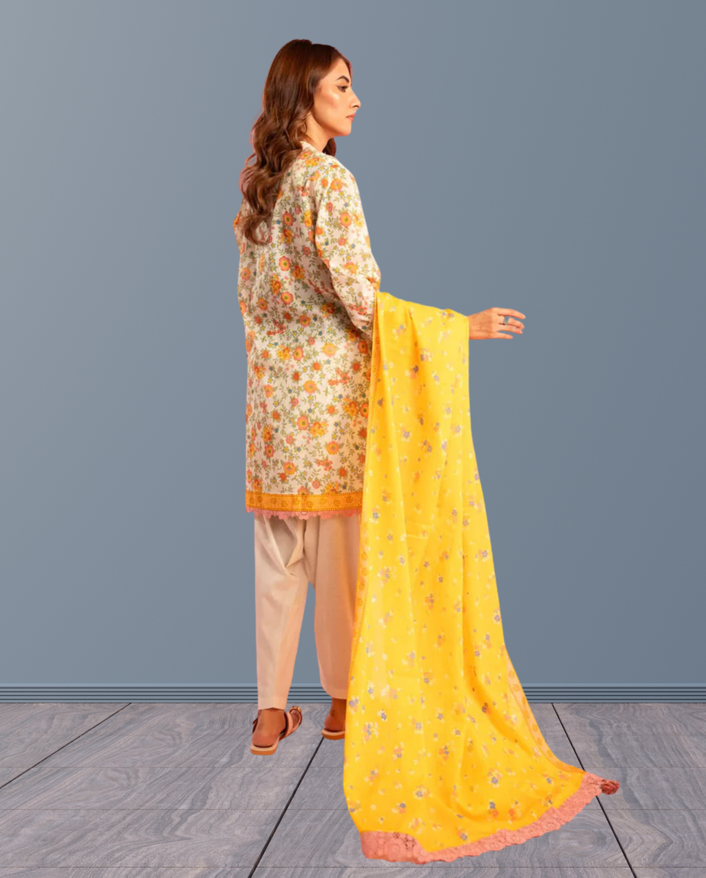 ELÉI VOLUME-04 KHADDAR 3PC PRINTED SUIT K.36