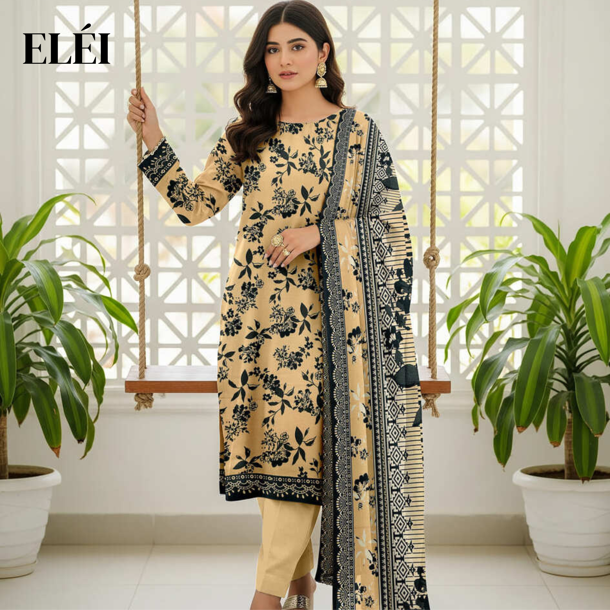 ELÉI VOLUME-06 ELÉI KARANDI 3PC PRINTED SUIT KR.55