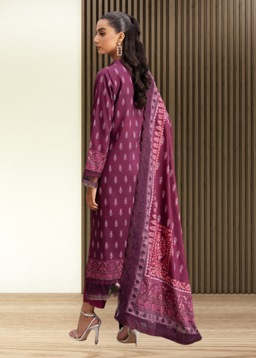ELÉI VOLUME-03 KHADDAR 3PC PRINTED SUIT K.28