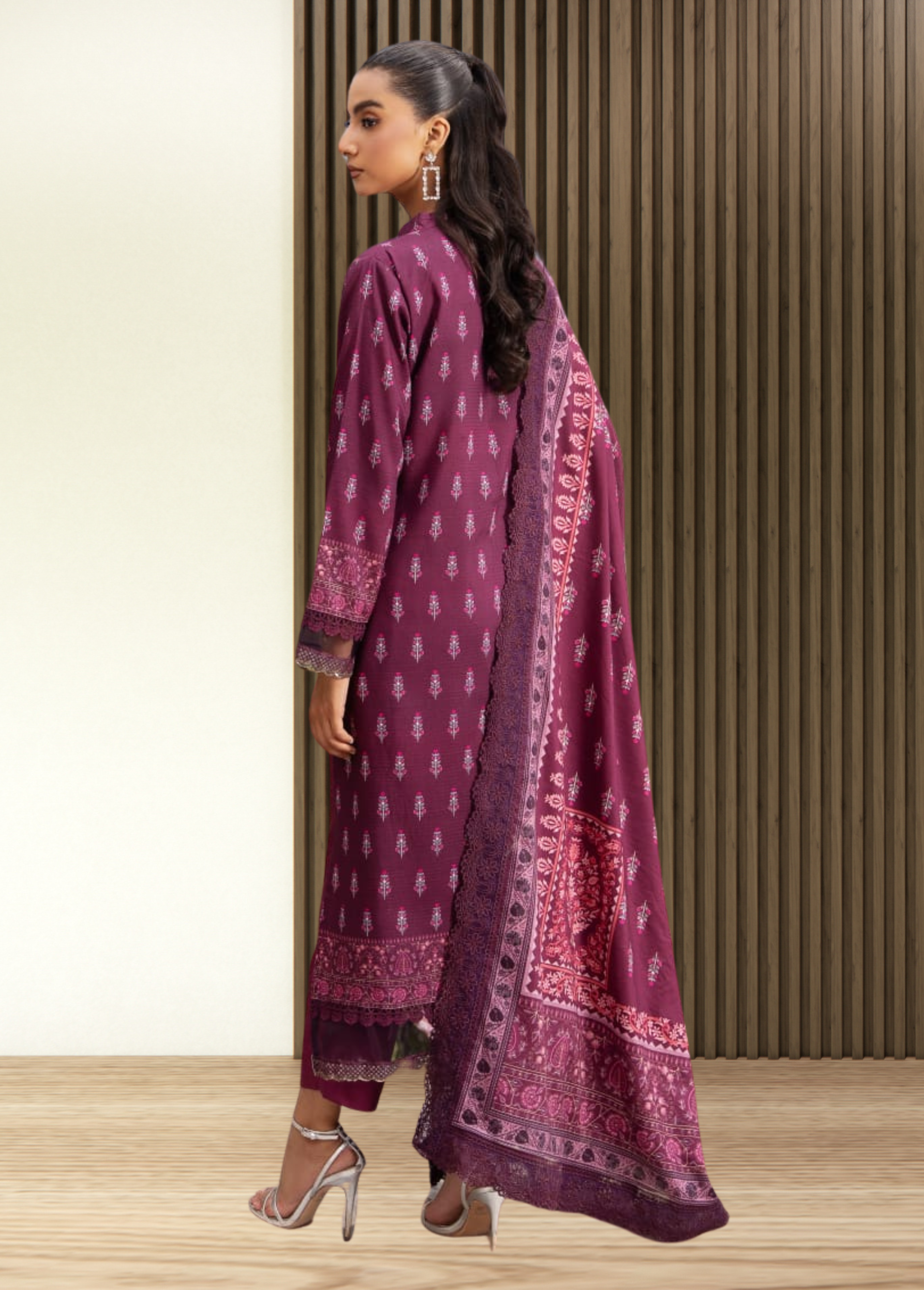 ELÉI VOLUME-03 KHADDAR 3PC PRINTED SUIT K.28