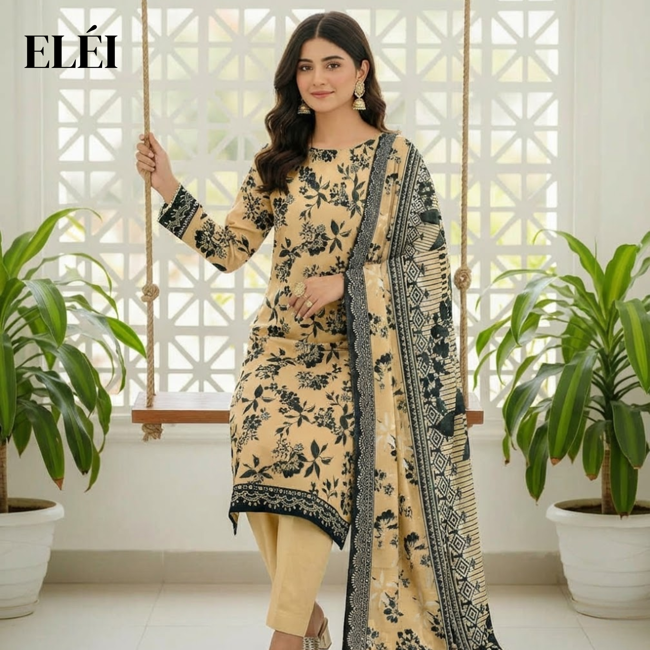 ELÉI VOLUME-06 ELÉI KARANDI 3PC PRINTED SUIT KR.55