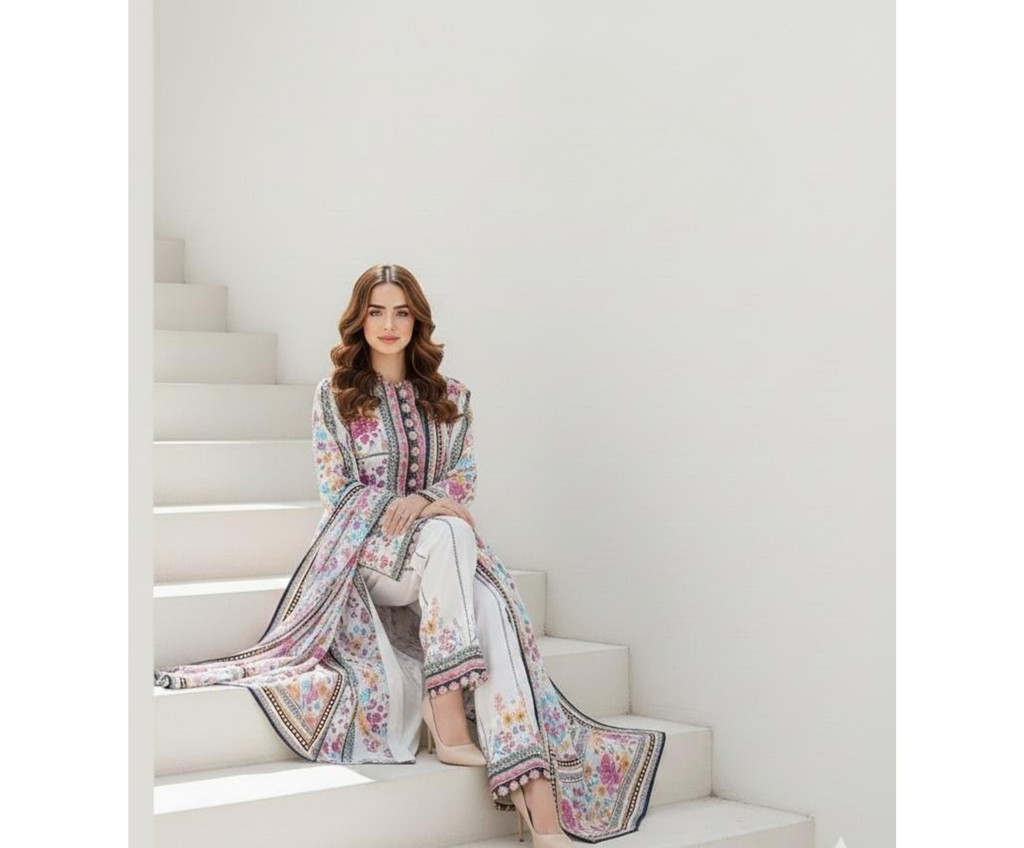 ELÉI VOLUME-01 DHANAK 3PC PRINTED SUIT D.05
