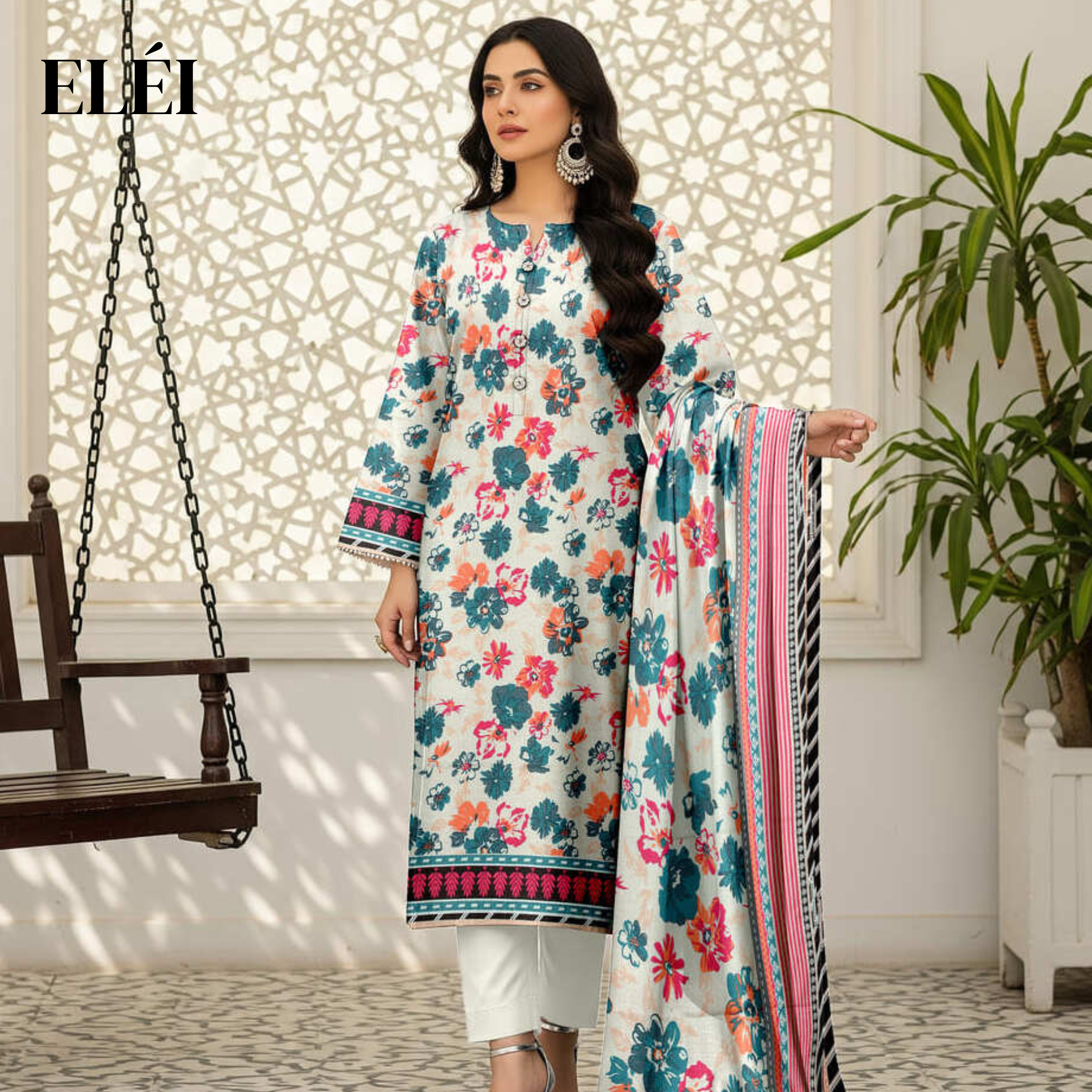 ELÉI VOLUME-06 ELÉI KARANDI 3PC PRINTED SUIT KR.57