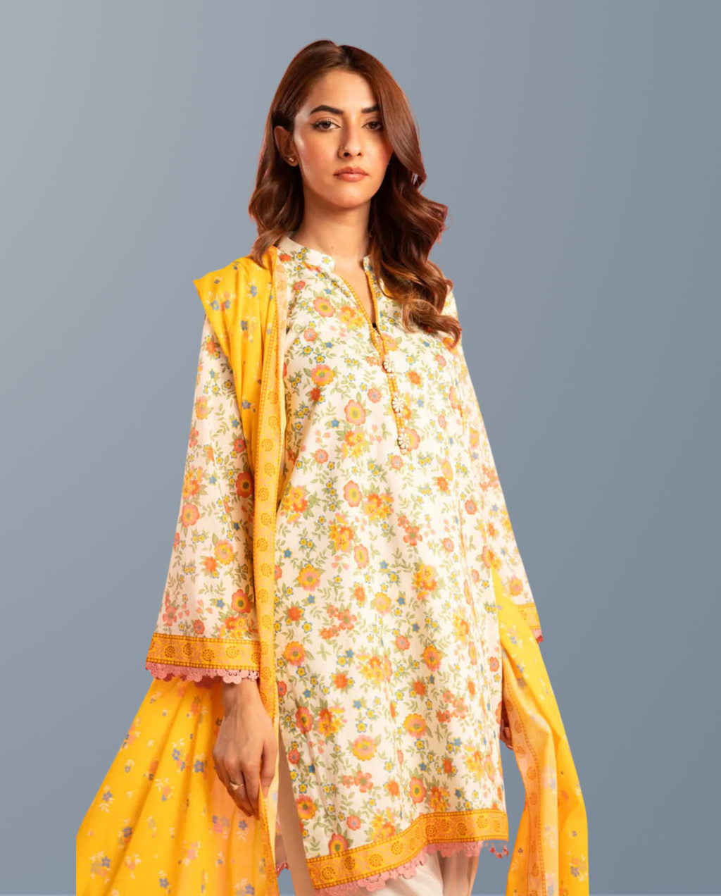 ELÉI VOLUME-04 KHADDAR 3PC PRINTED SUIT K.36