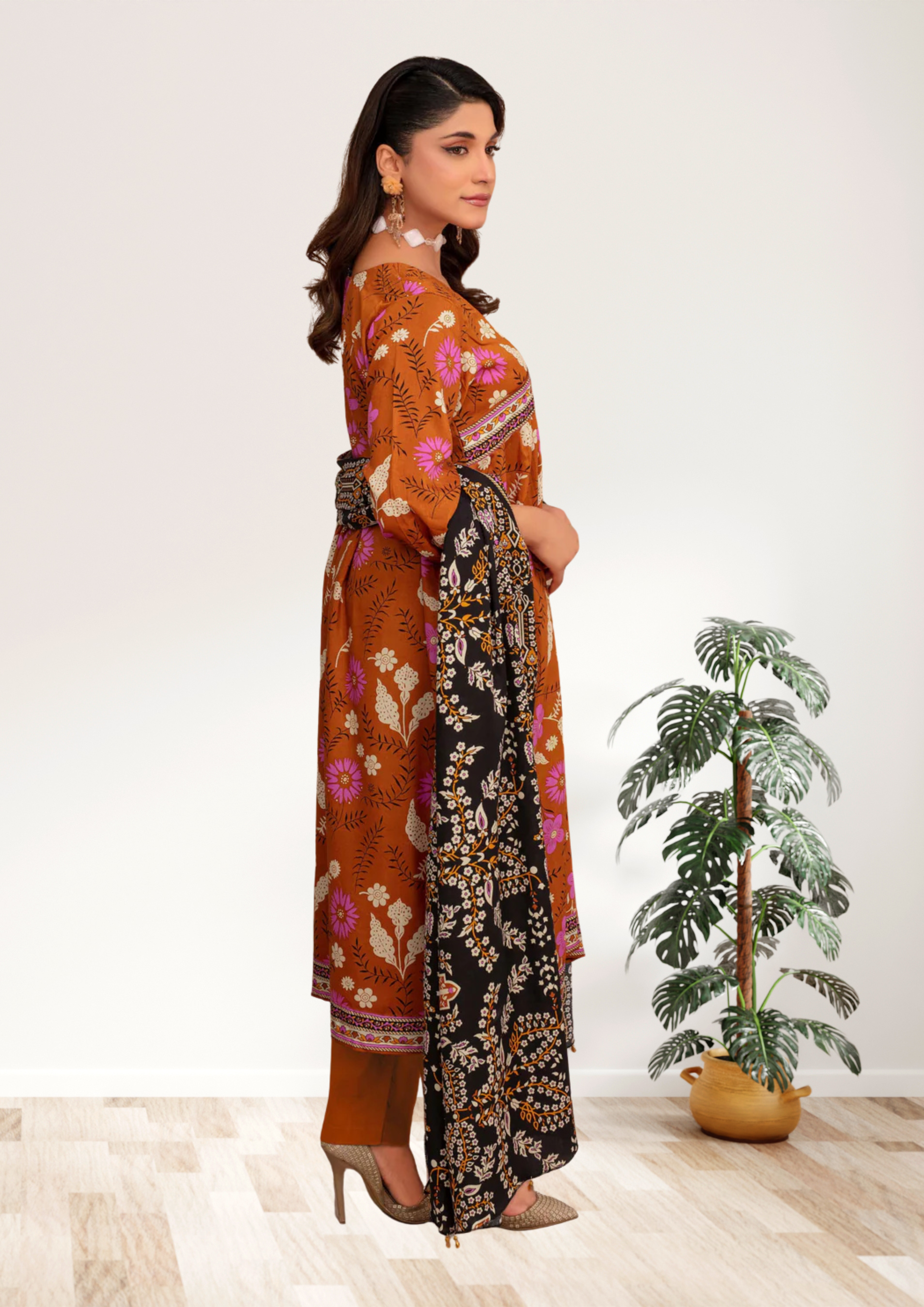 ELÉI VOLUME-03 ELÉI VISCOSE 3PC PRINTED SUIT N.14