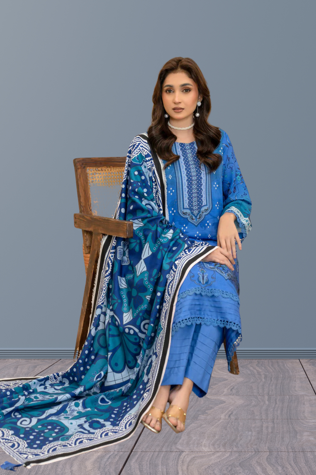 ELÉI VOLUME-05 ELÉI VISCOSE 3PC PRINTED SUIT N.40