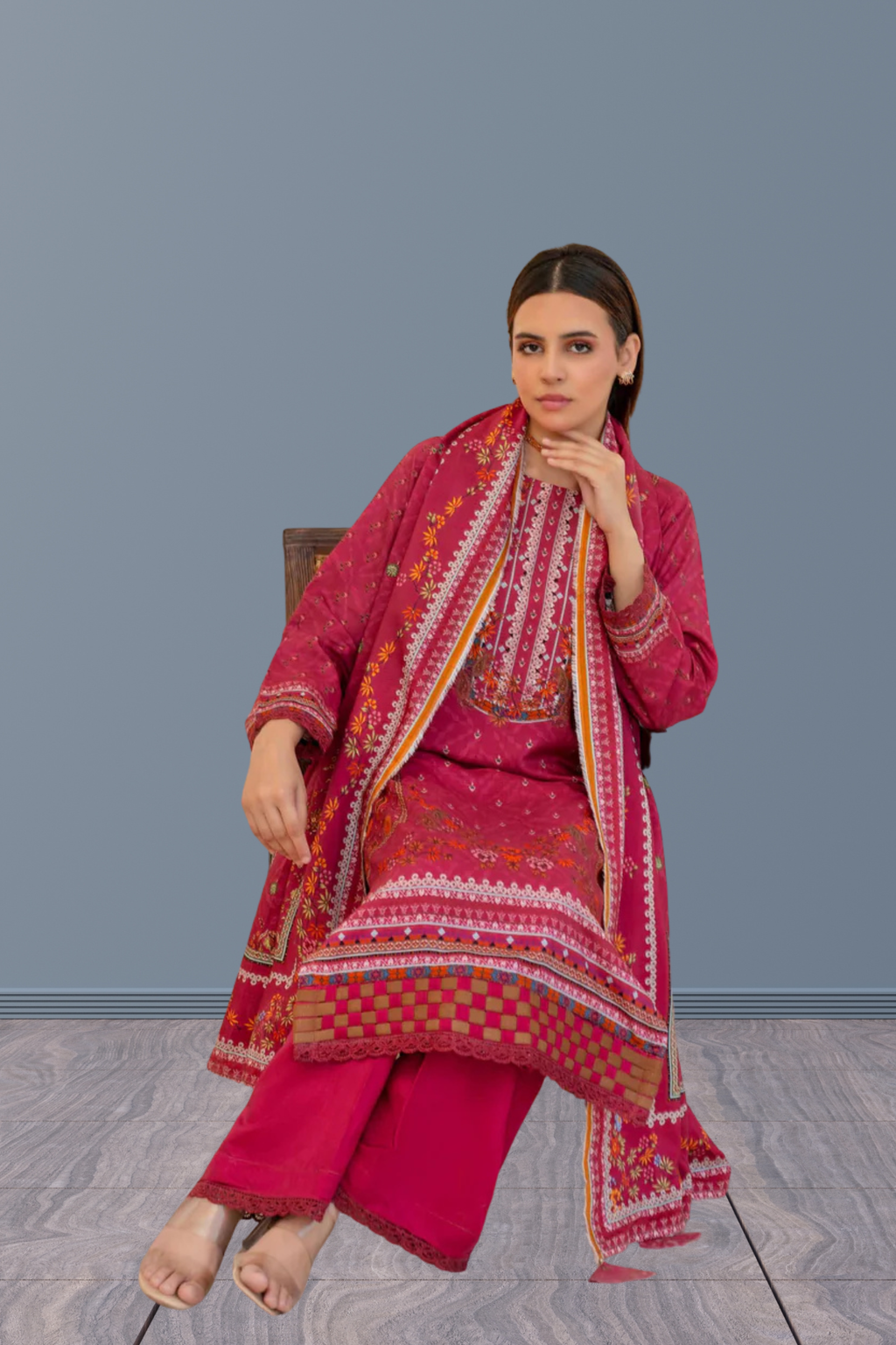 ELÉI VOLUME-05 ELÉI VISCOSE 3PC PRINTED SUIT N.44