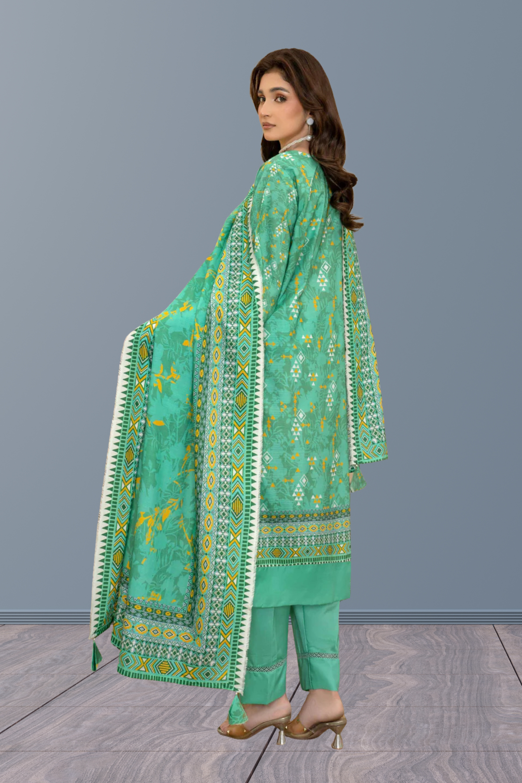 ELÉI VOLUME-05 ELÉI VISCOSE 3PC PRINTED SUIT N.42