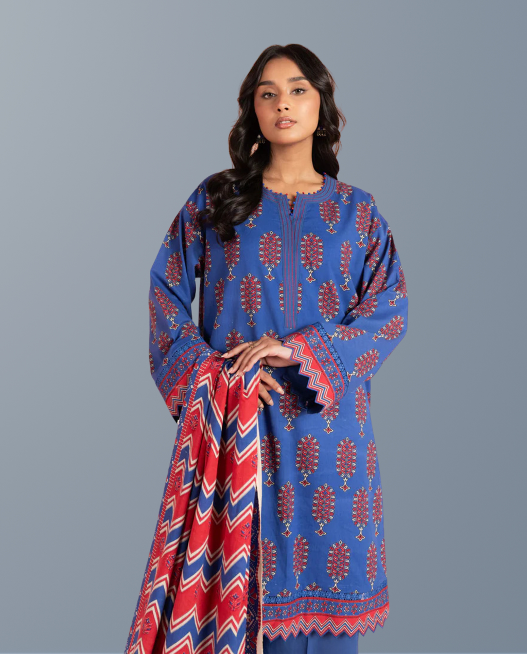 ELÉI VOLUME-04 KHADDAR 3PC PRINTED SUIT K.37