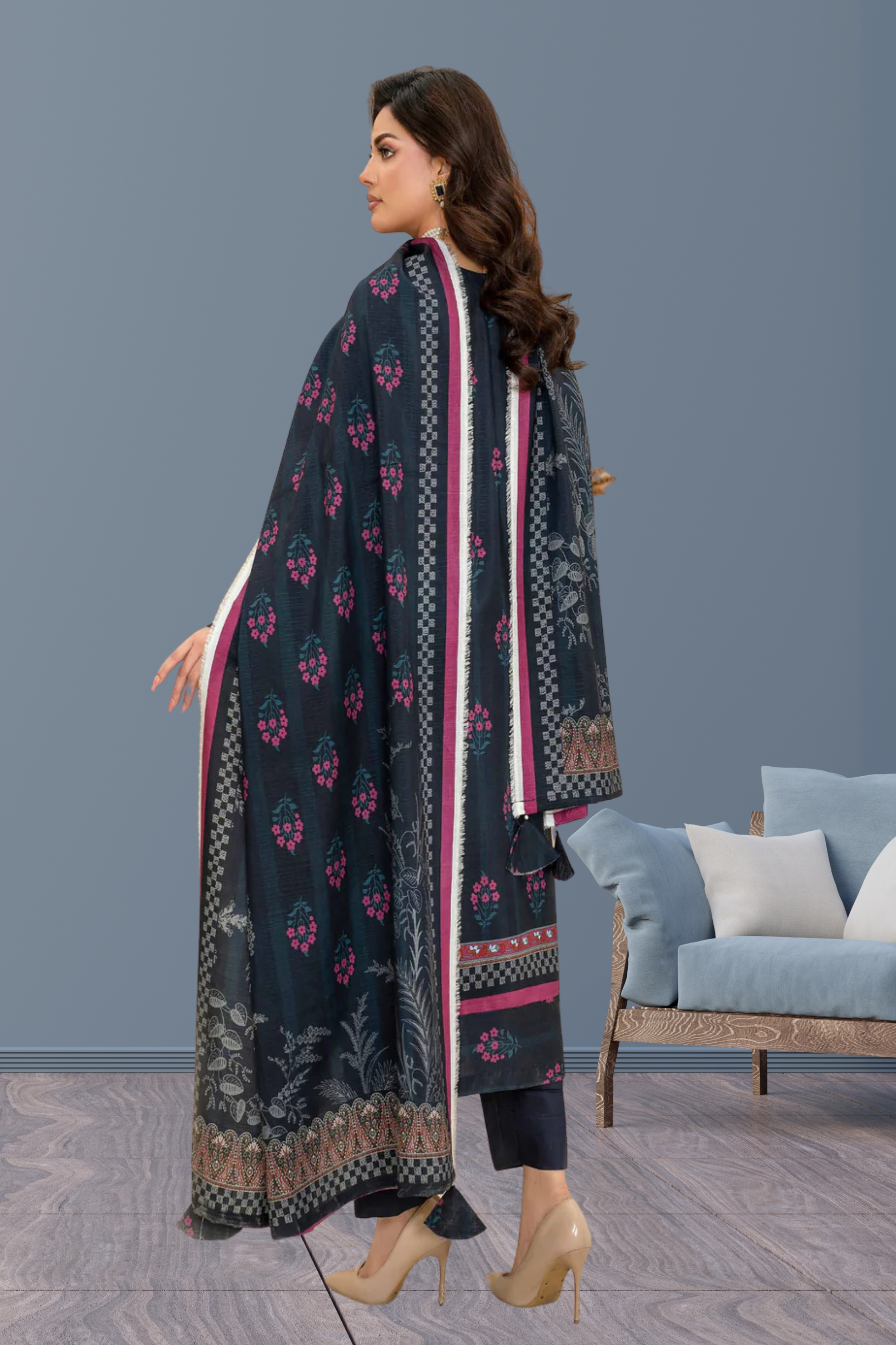 ELÉI VOLUME-05 ELÉI VISCOSE 3PC PRINTED SUIT N.46