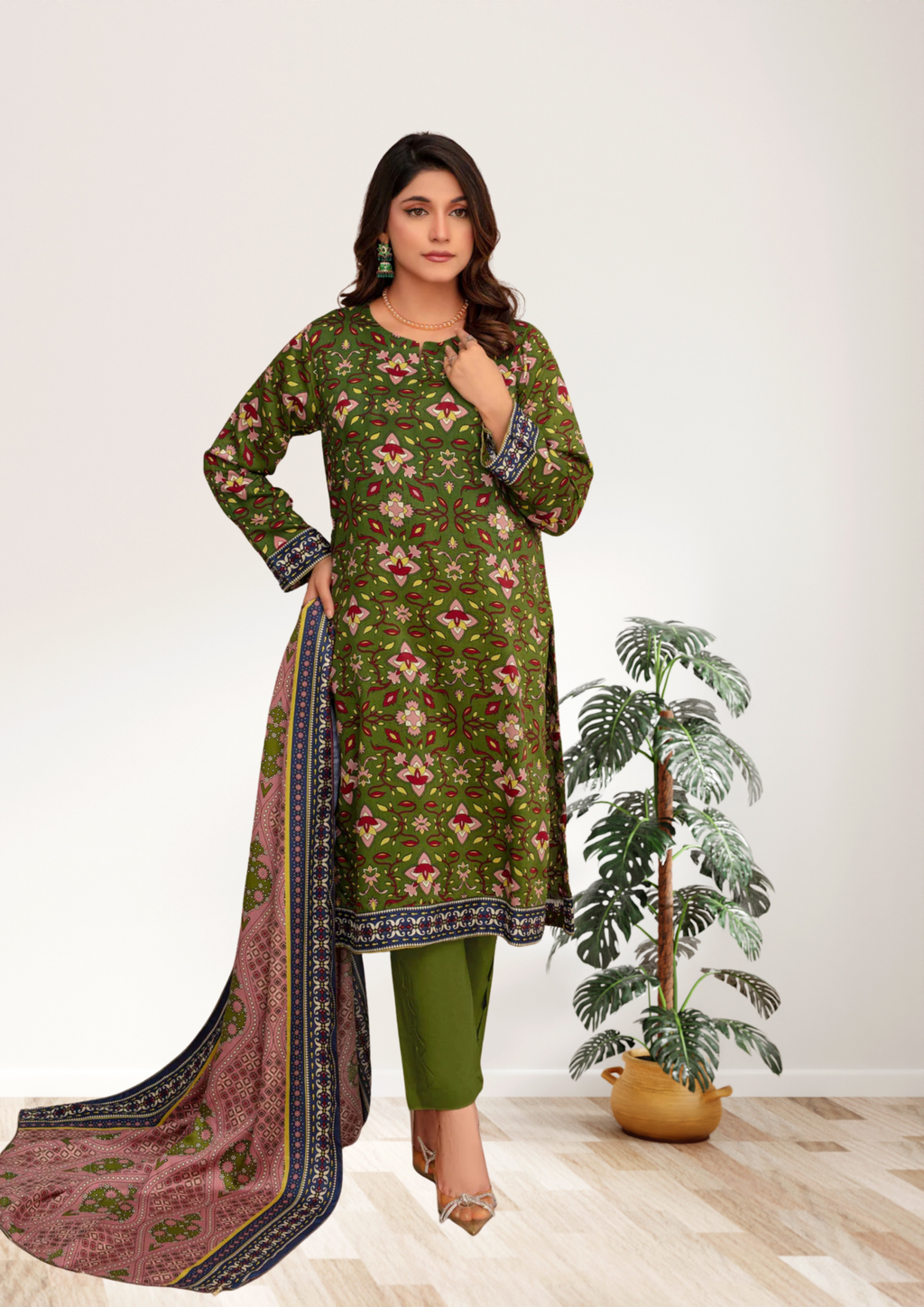 ELÉI VOLUME-03 ELÉI VISCOSE 3PC PRINTED SUIT N.15