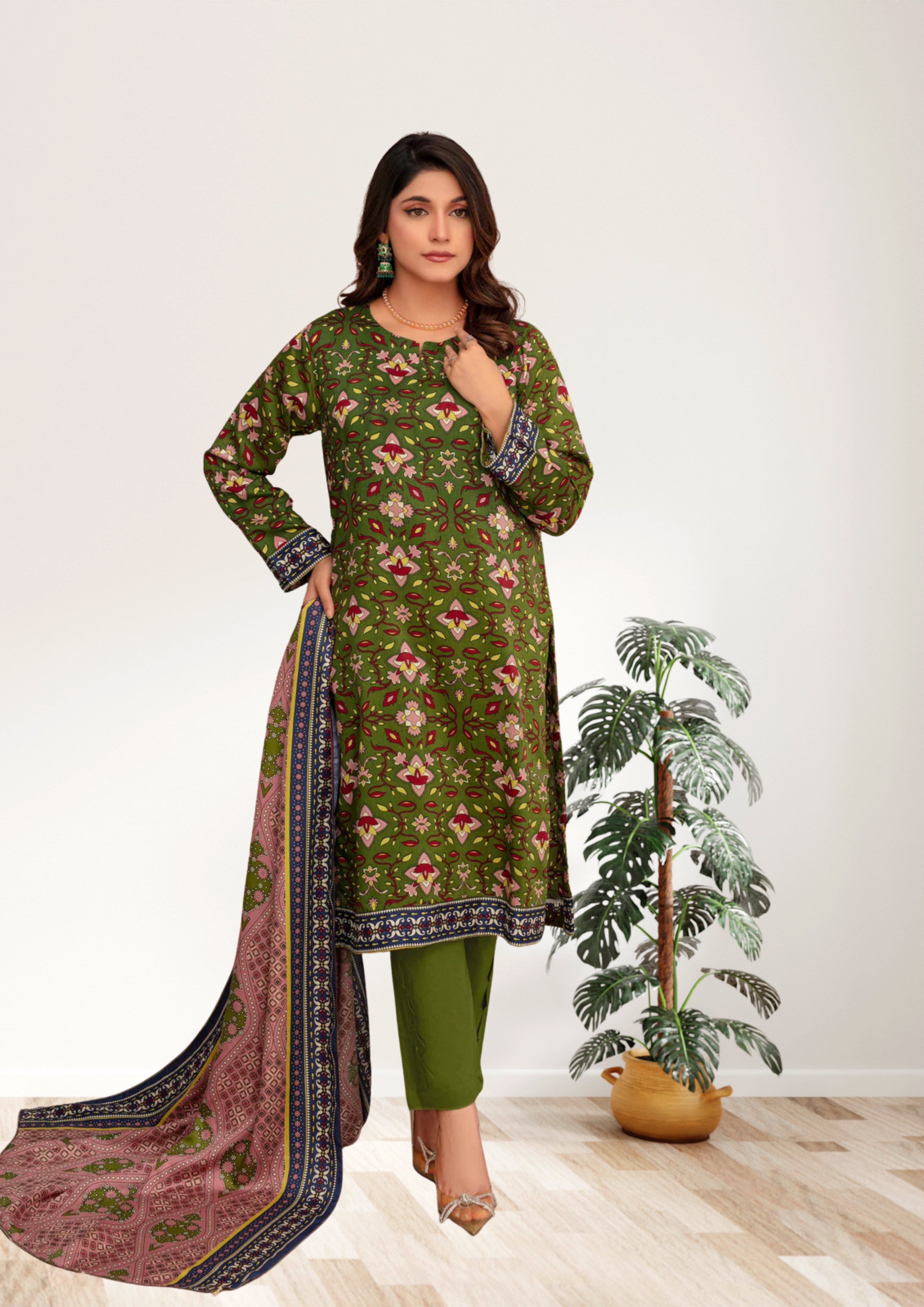 ELÉI VOLUME-03 ELÉI VISCOSE 3PC PRINTED SUIT N.15