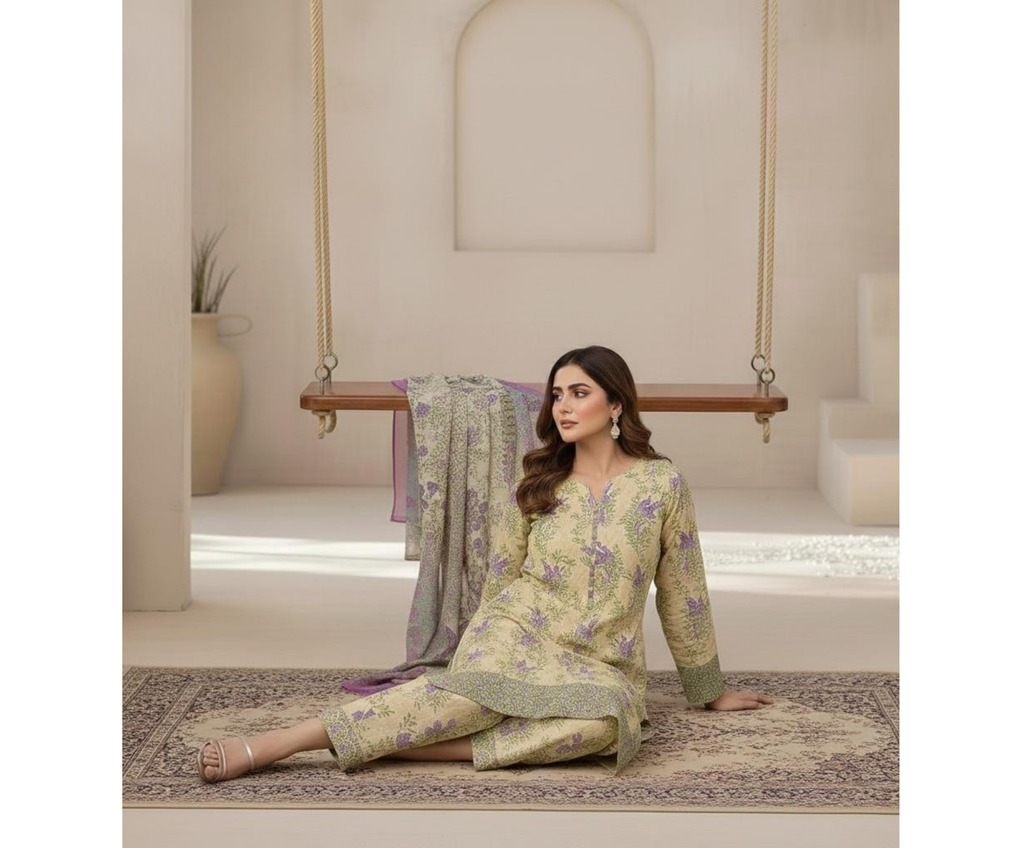 ELÉI VOLUME-02 KHADDAR 3PC PRINTED SUIT K.11