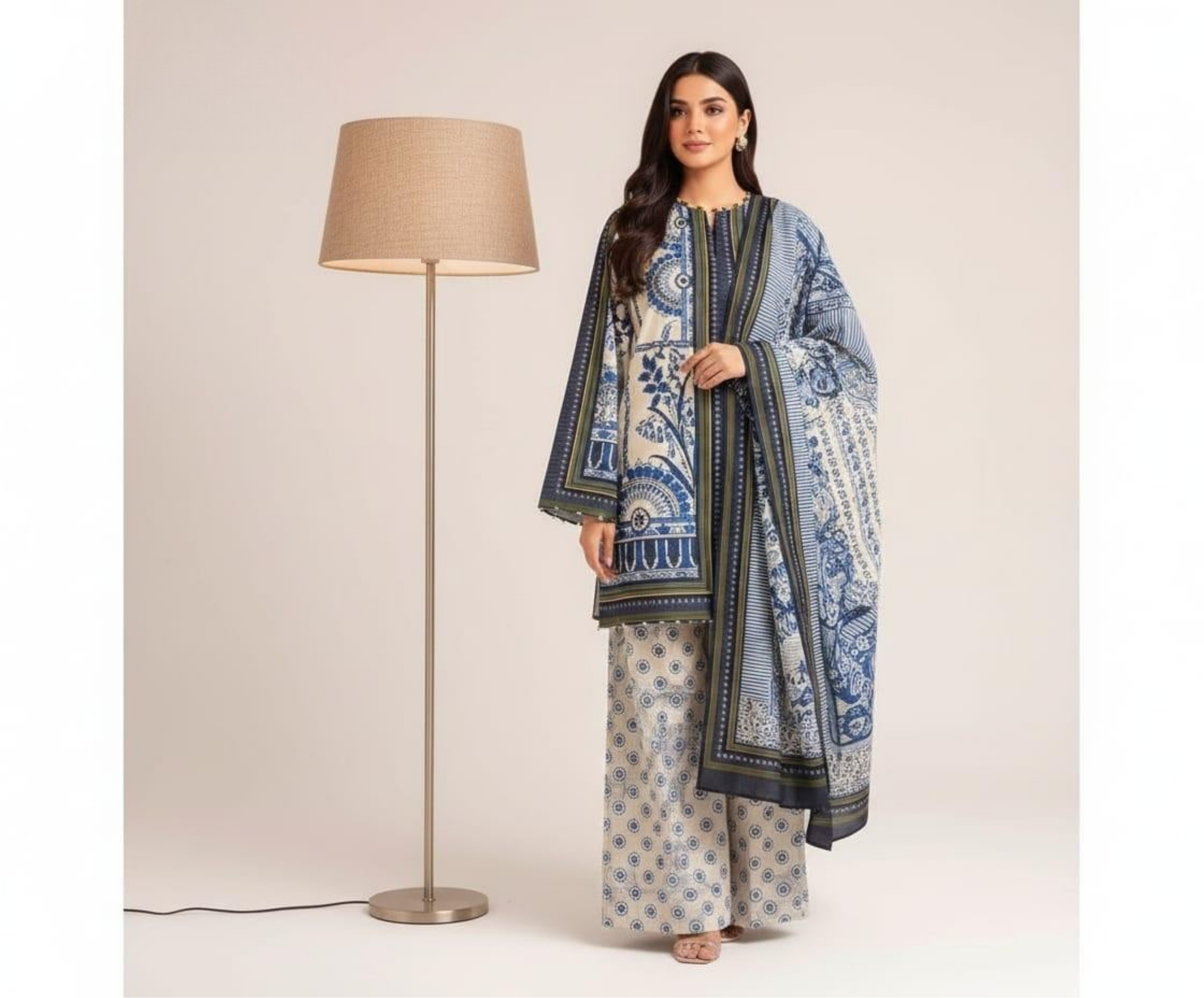 ELÉI VOLUME-01 DHANAK 3PC PRINTED SUIT D.04