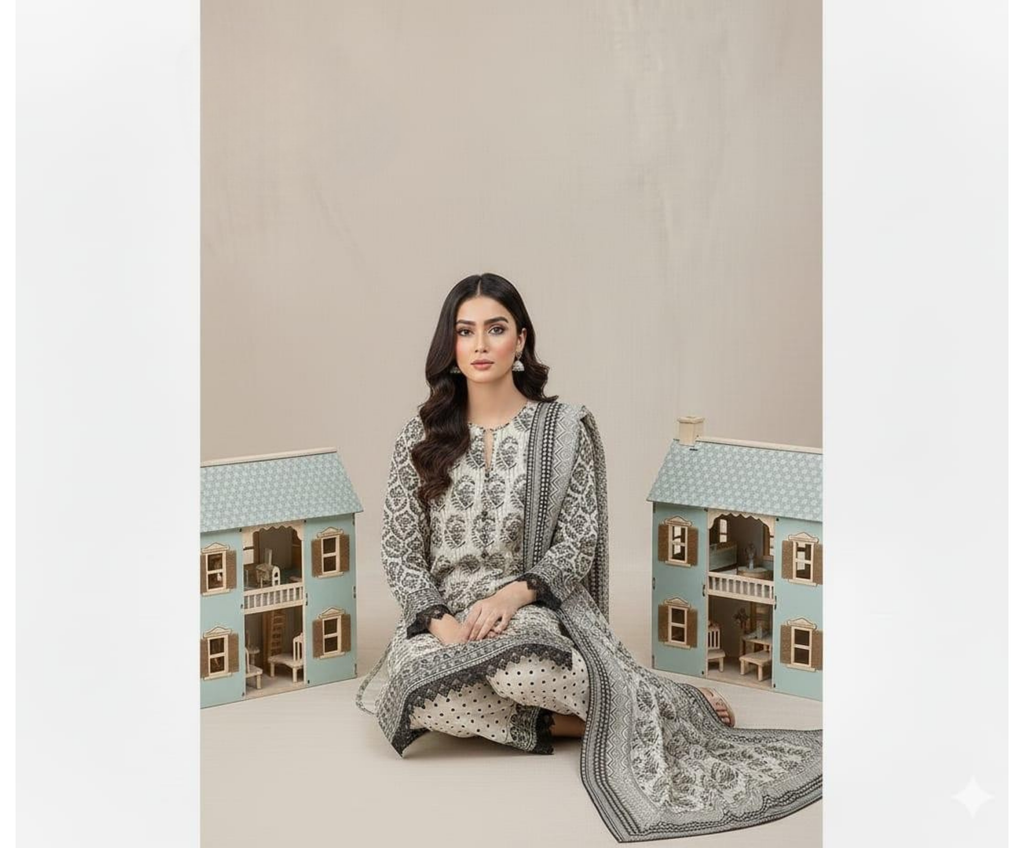 ELÉI VOLUME-01 DHANAK 3PC PRINTED SUIT D.03