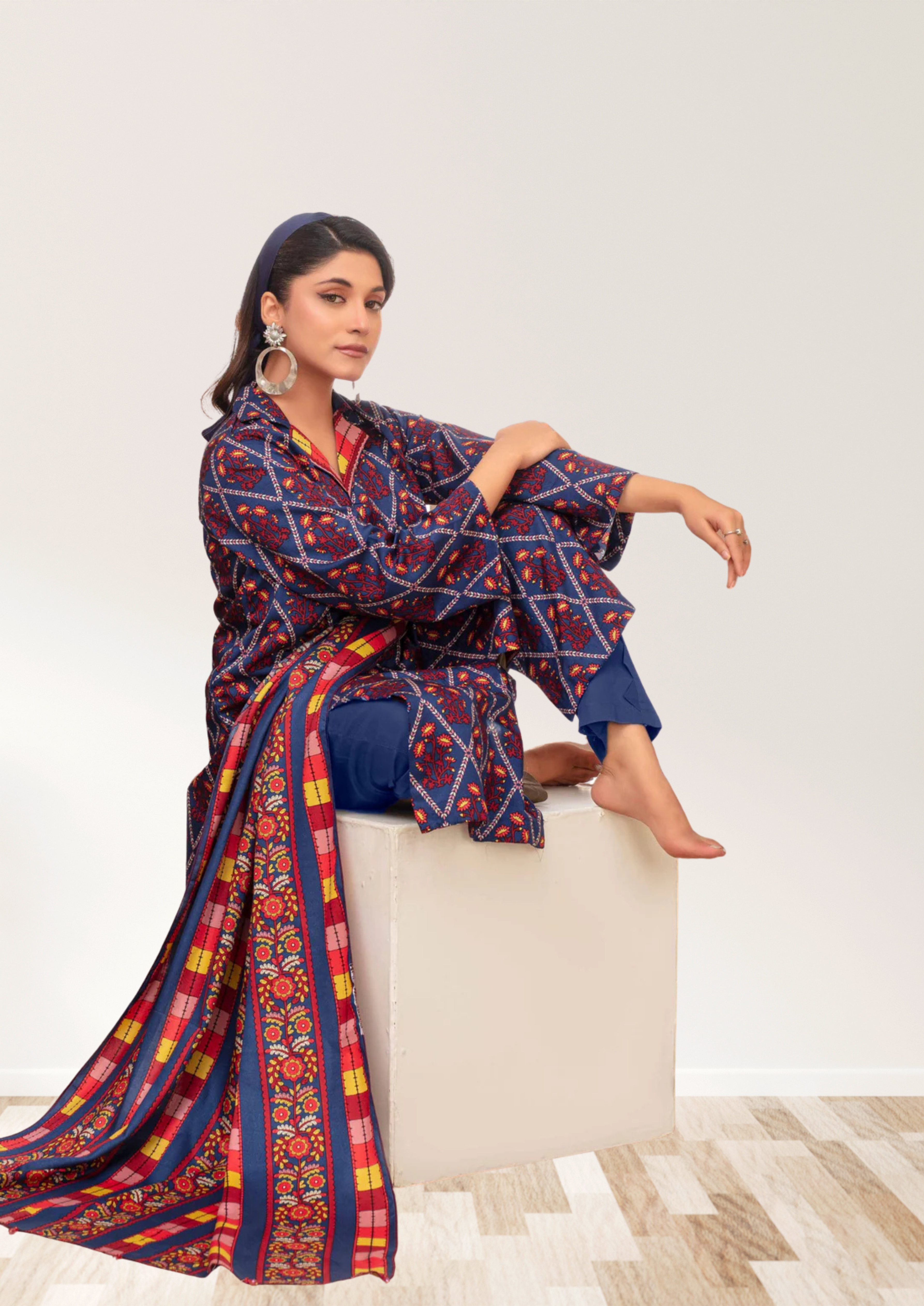 ELÉI VOLUME-03 ELÉI VISCOSE 3PC PRINTED SUIT N.13