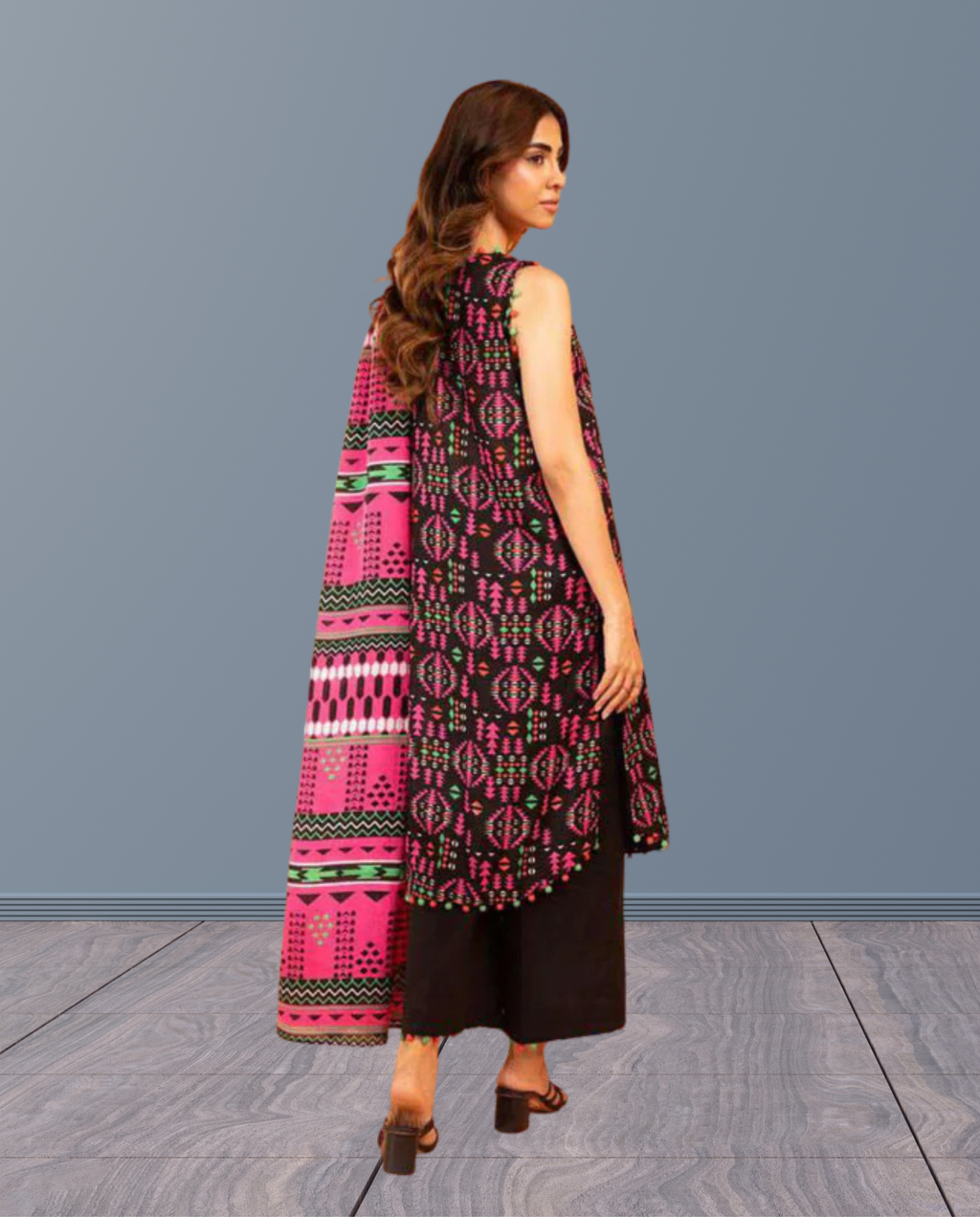 ELÉI VOLUME-04 KHADDAR 3PC PRINTED SUIT K.34