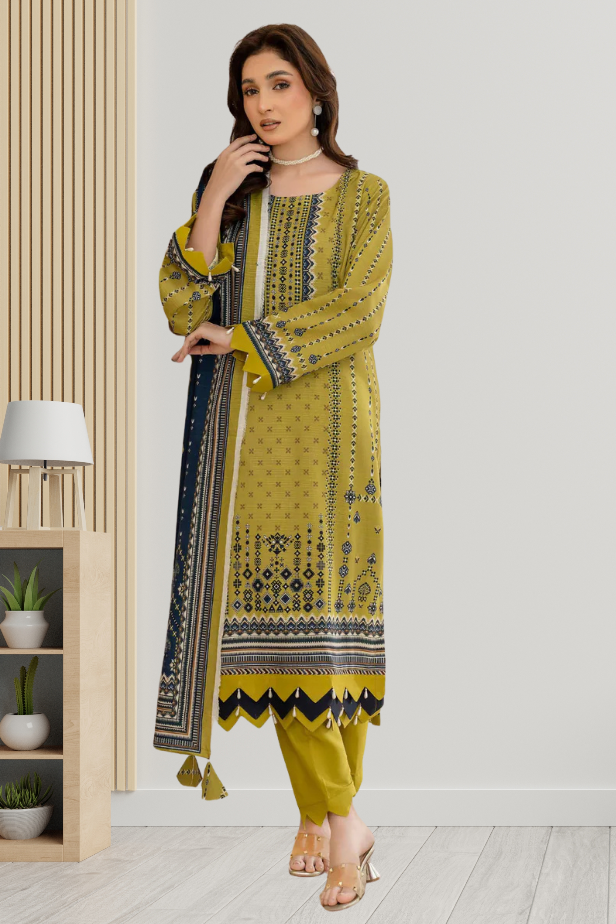 ELÉI VOLUME-05 ELÉI VISCOSE 3PC PRINTED SUIT N.45