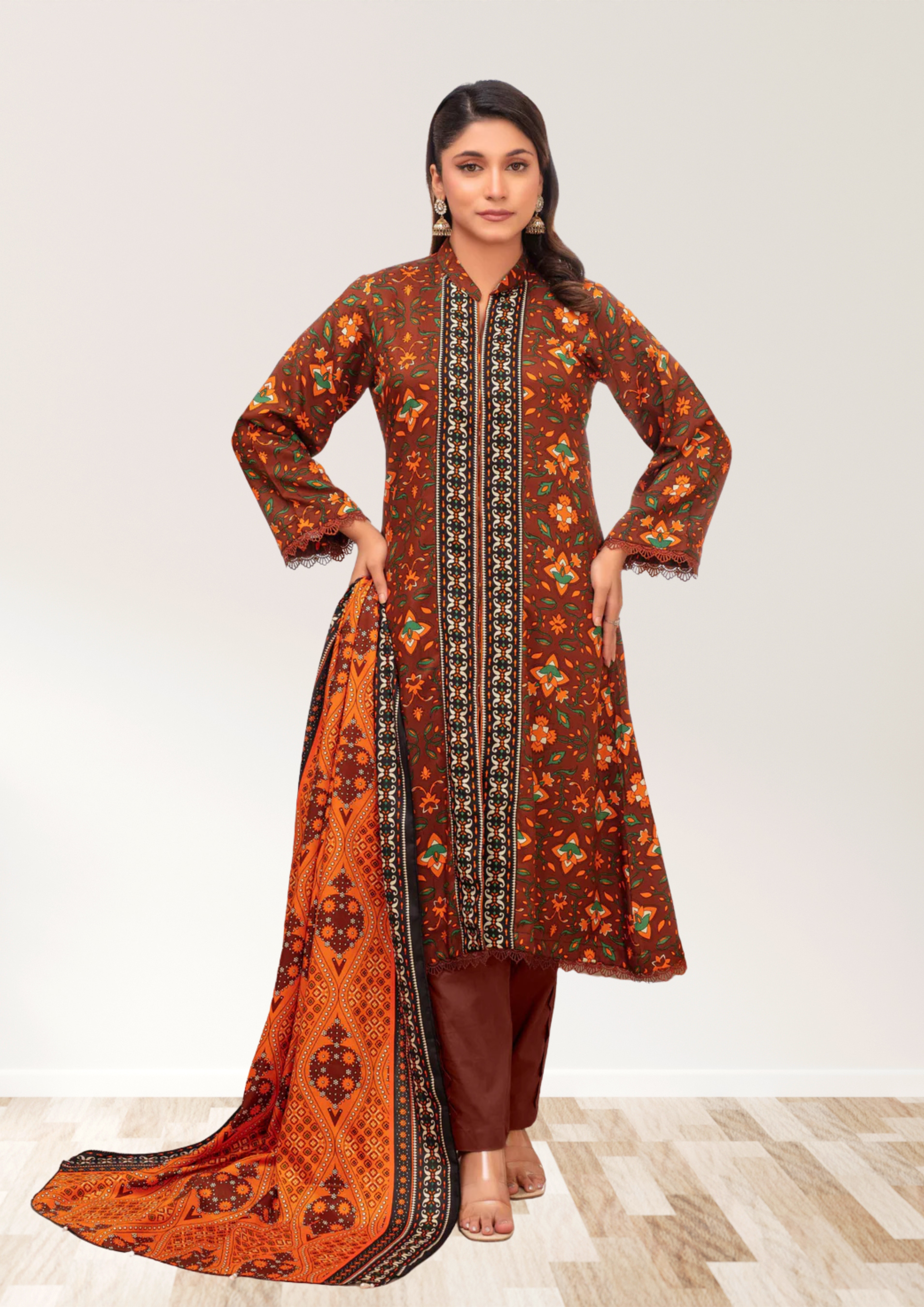 ELÉI VOLUME-03 ELÉI VISCOSE 3PC PRINTED SUIT N.14