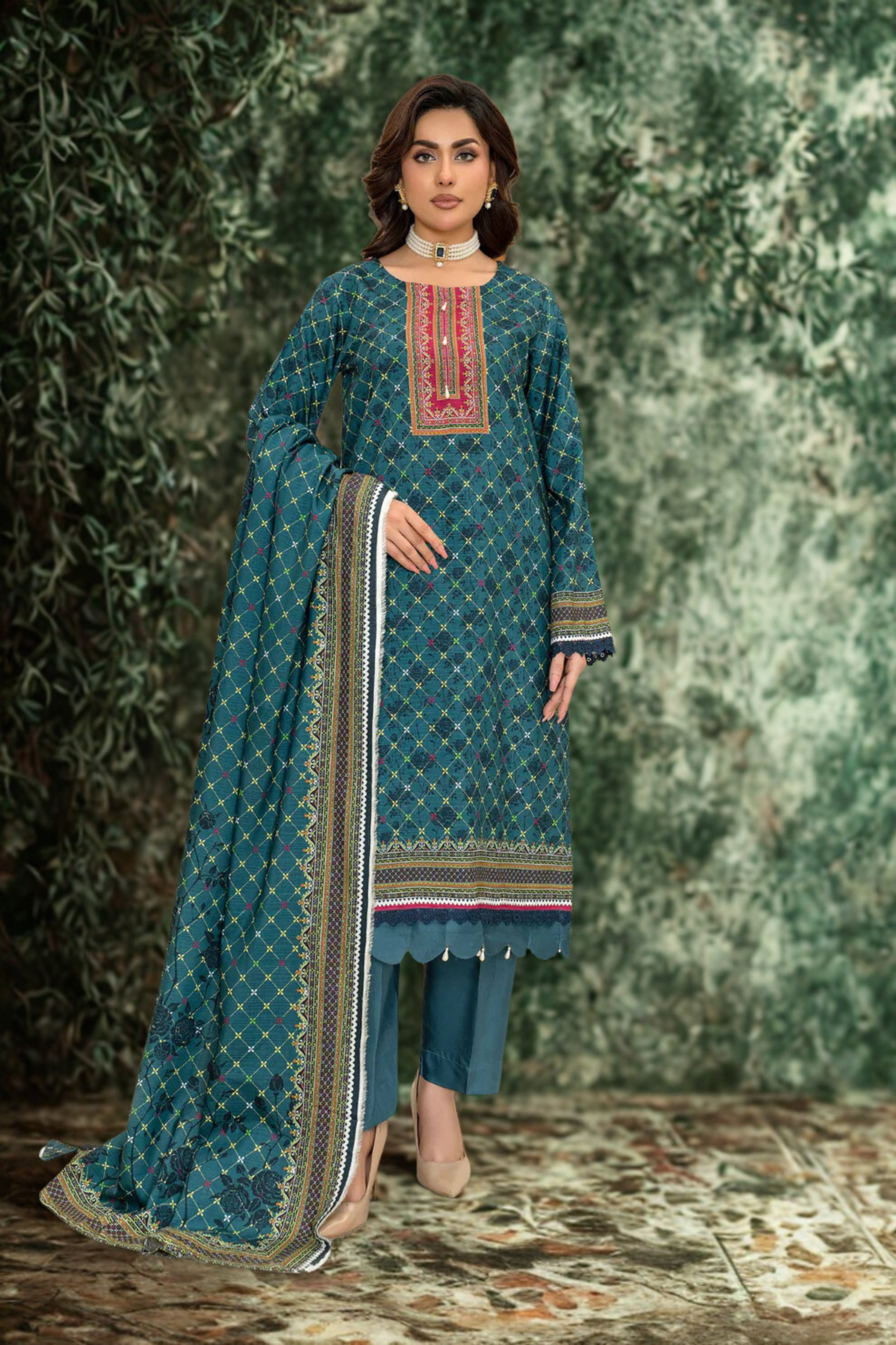 ELÉI VOLUME-05 ELÉI VISCOSE 3PC PRINTED SUIT N.38