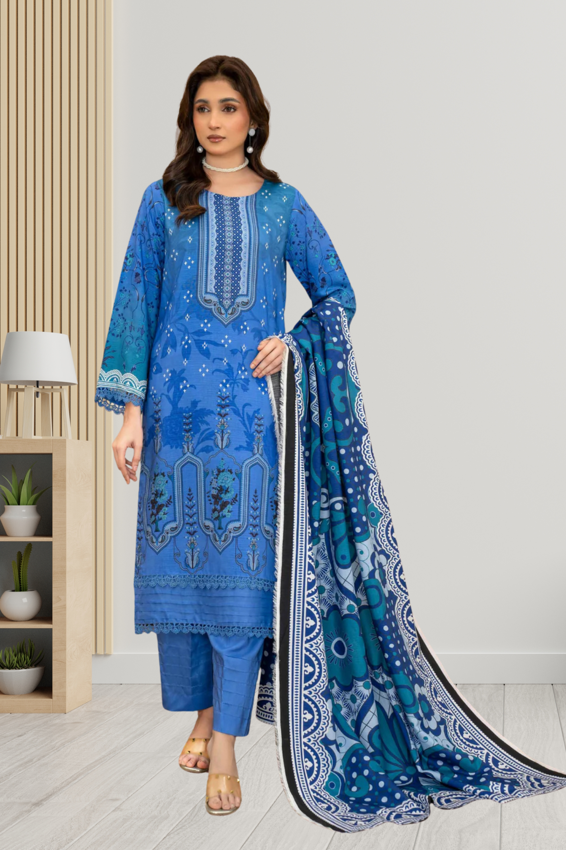 ELÉI VOLUME-05 ELÉI VISCOSE 3PC PRINTED SUIT N.40