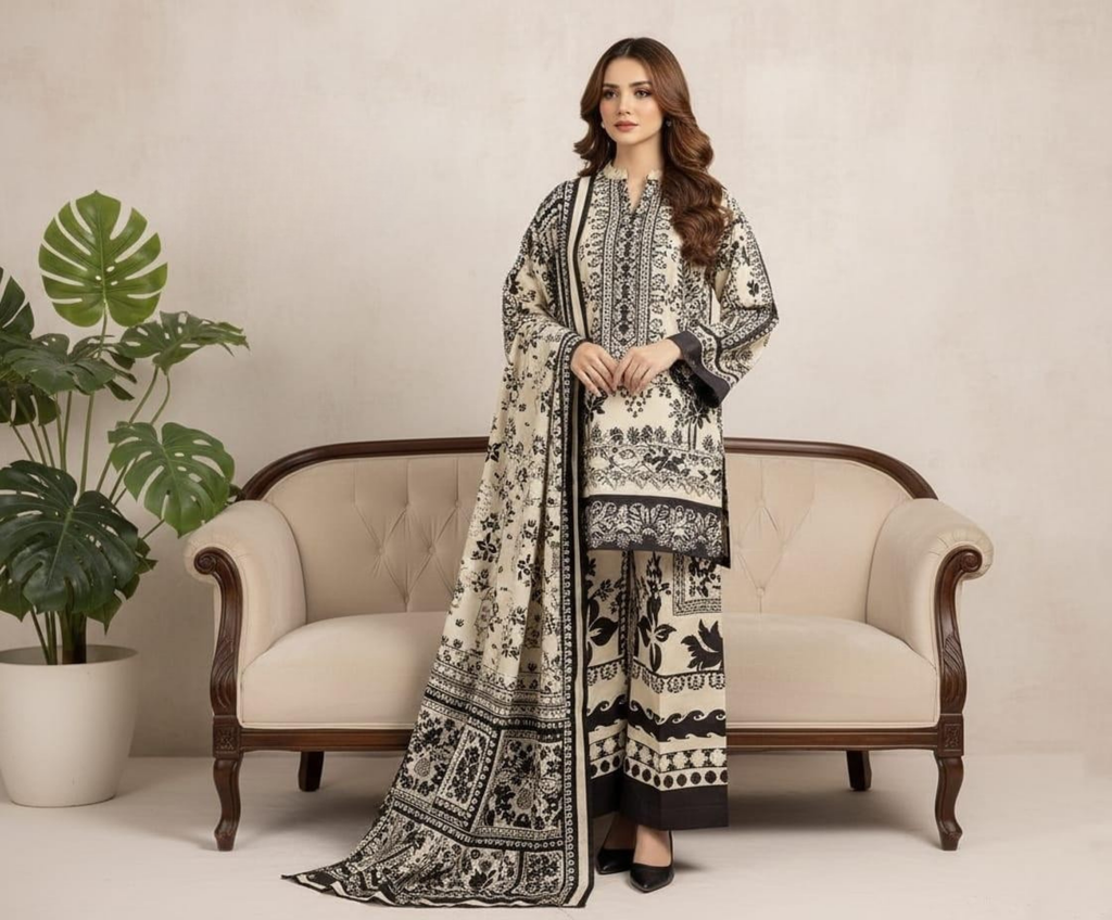 ELÉI VOLUME-01 DHANAK 3PC PRINTED SUIT D.01