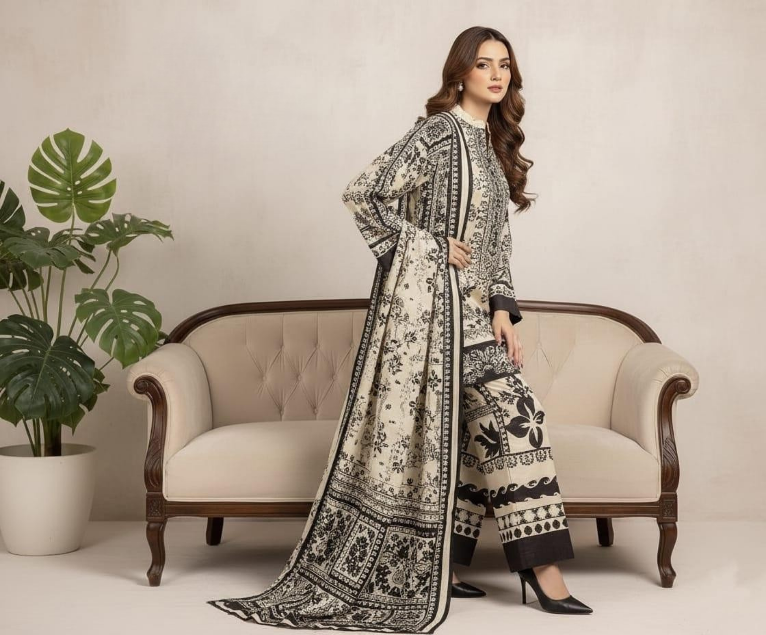 ELÉI VOLUME-01 DHANAK 3PC PRINTED SUIT D.01