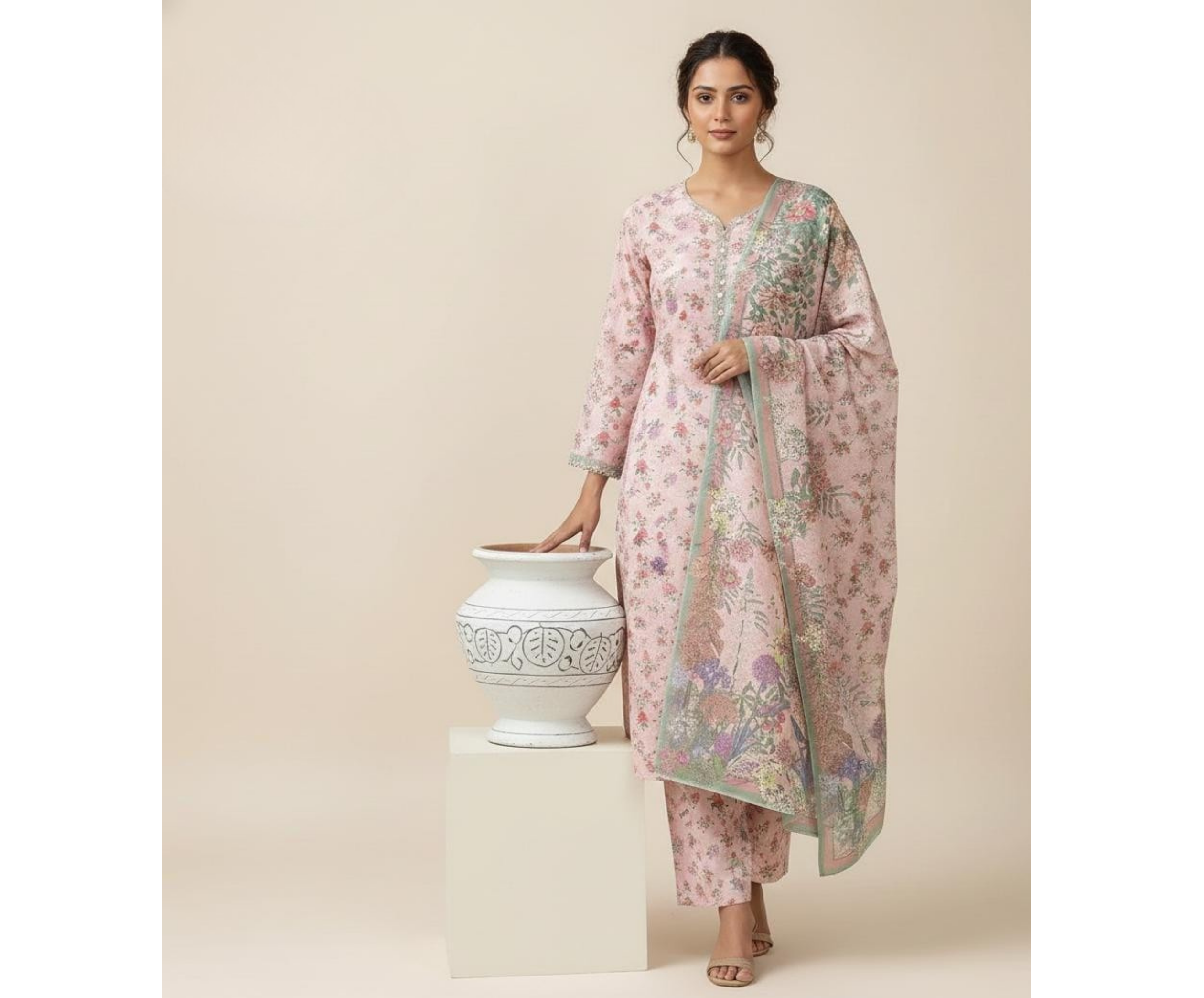 ELÉI VOLUME-02 KHADDAR 3PC PRINTED SUIT K.07