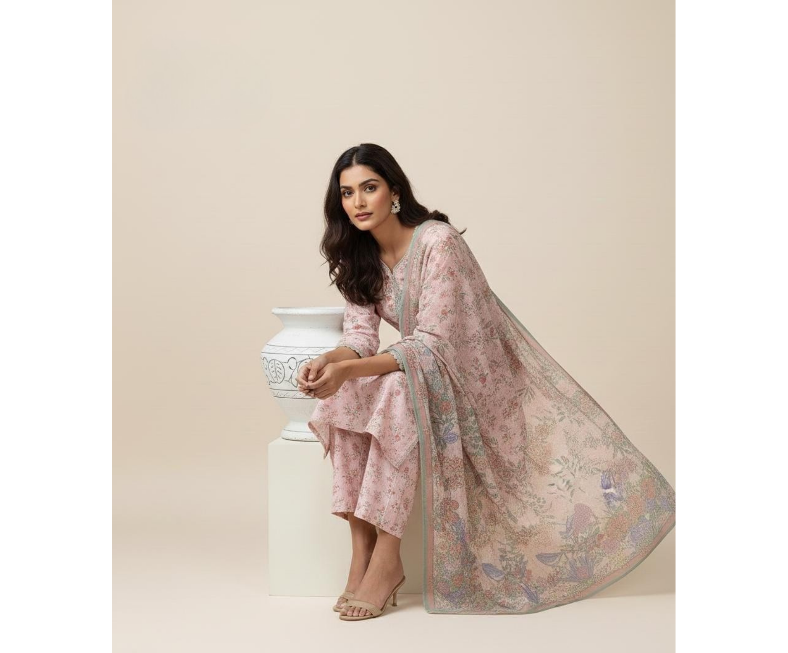ELÉI VOLUME-02 KHADDAR 3PC PRINTED SUIT K.07