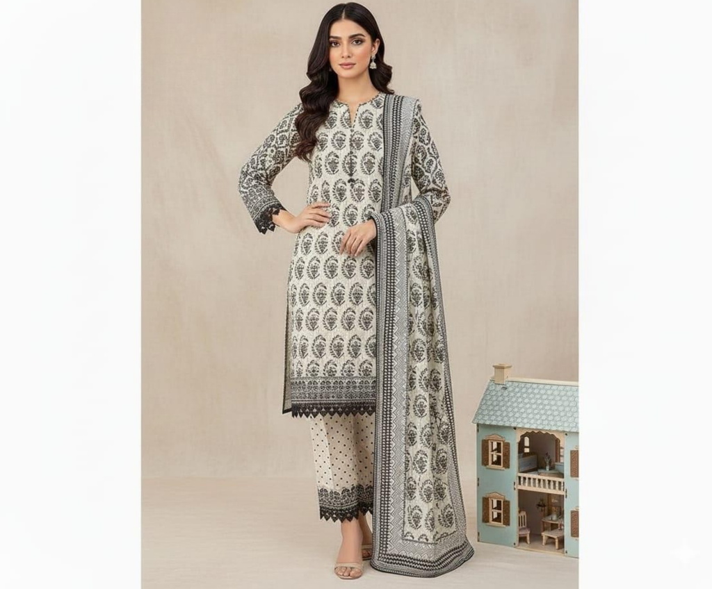 ELÉI VOLUME-01 DHANAK 3PC PRINTED SUIT D.03