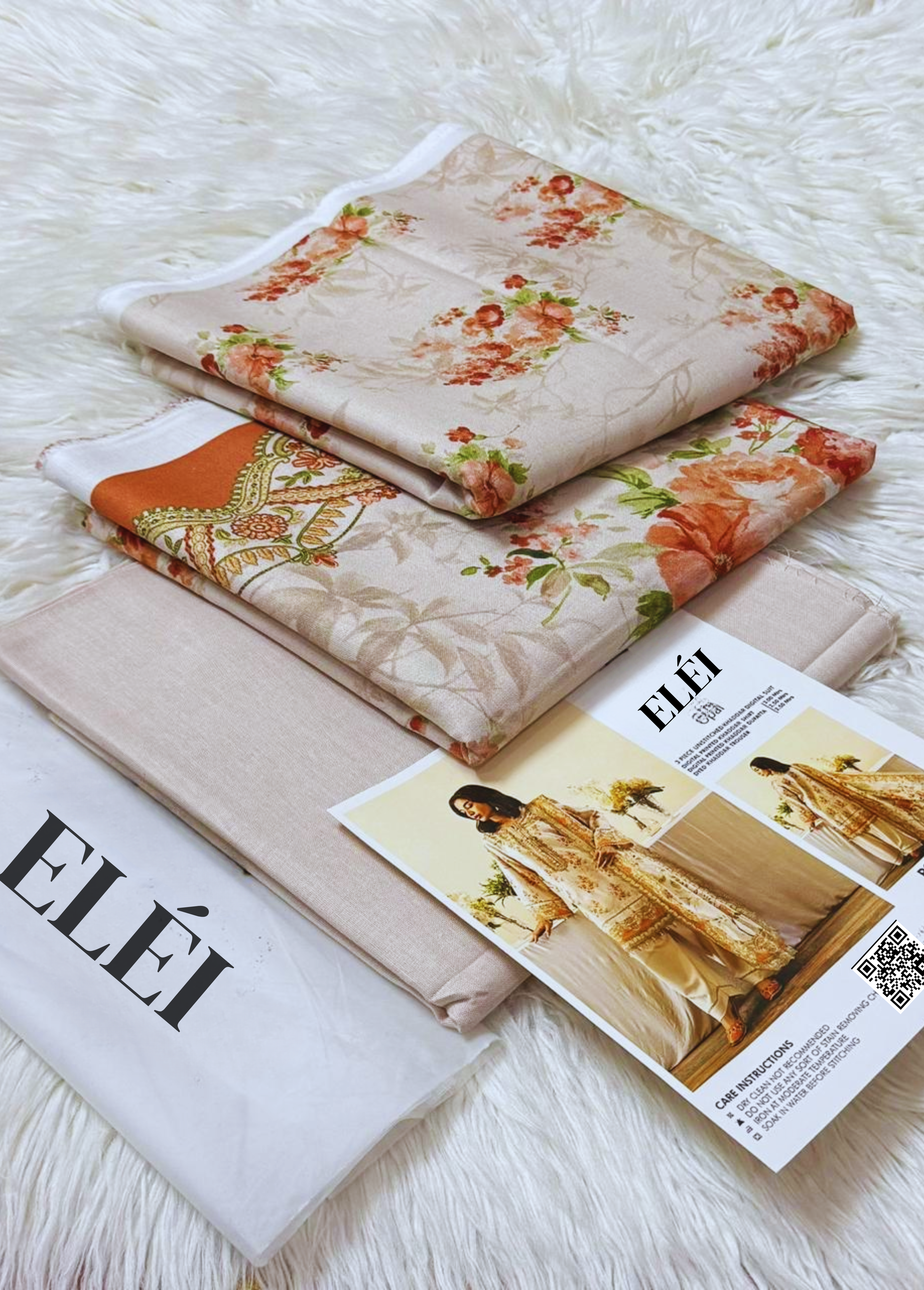 ELÉI VOLUME-03 KHADDAR 3PC PRINTED SUIT K.21