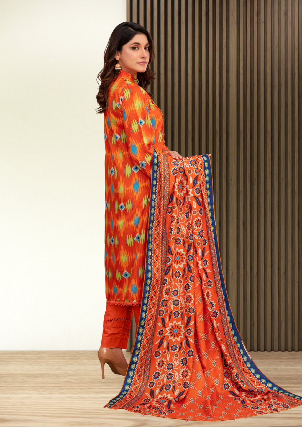 ELÉI VOLUME-03 ELÉI VISCOSE 3PC PRINTED SUIT N.16