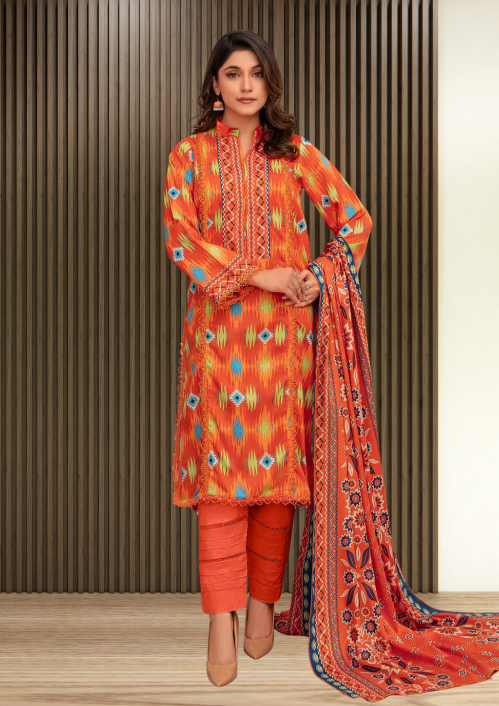 ELÉI VOLUME-03 ELÉI VISCOSE 3PC PRINTED SUIT N.16