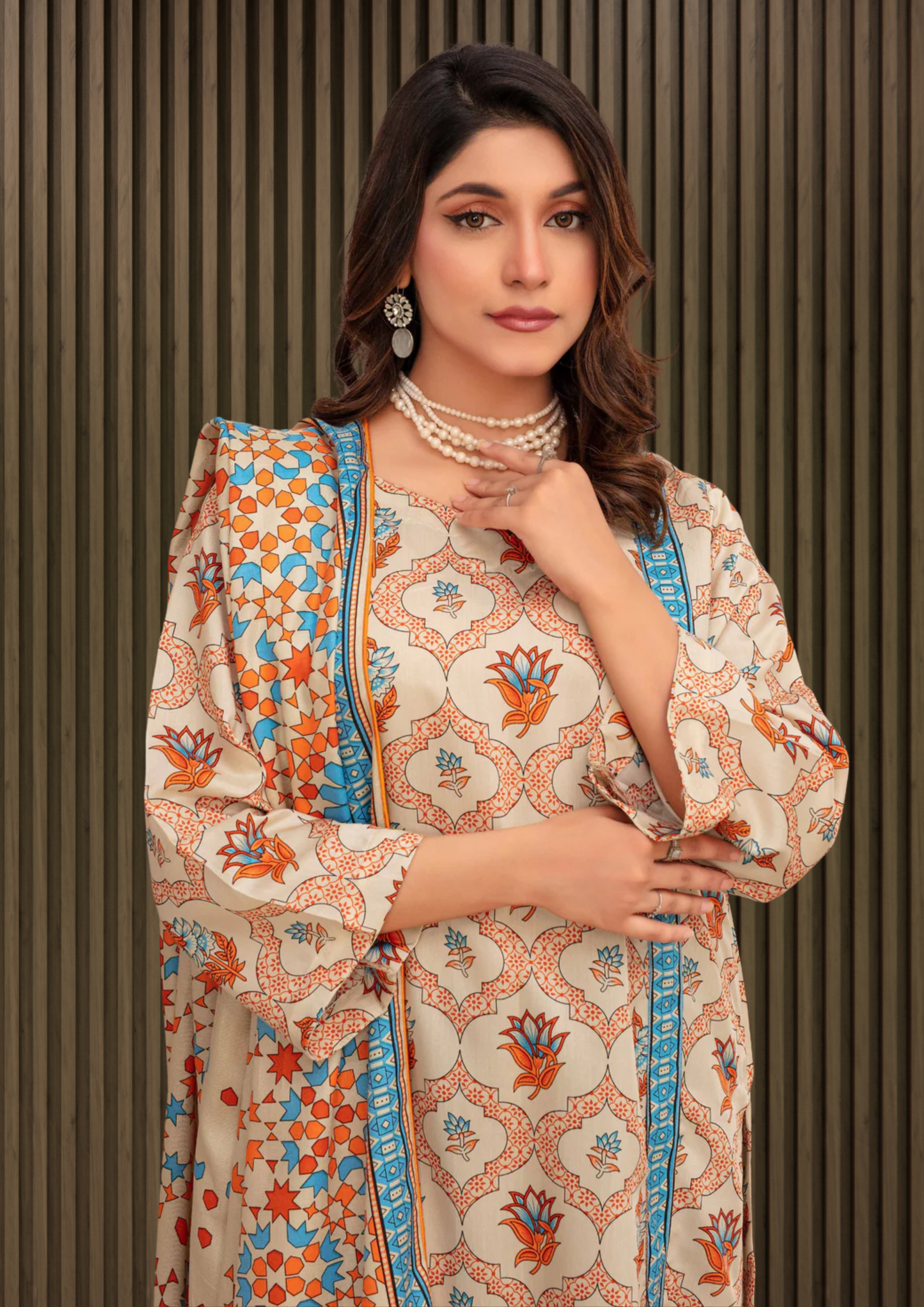 ELÉI VOLUME-03 ELÉI VISCOSE 3PC PRINTED SUIT N.17