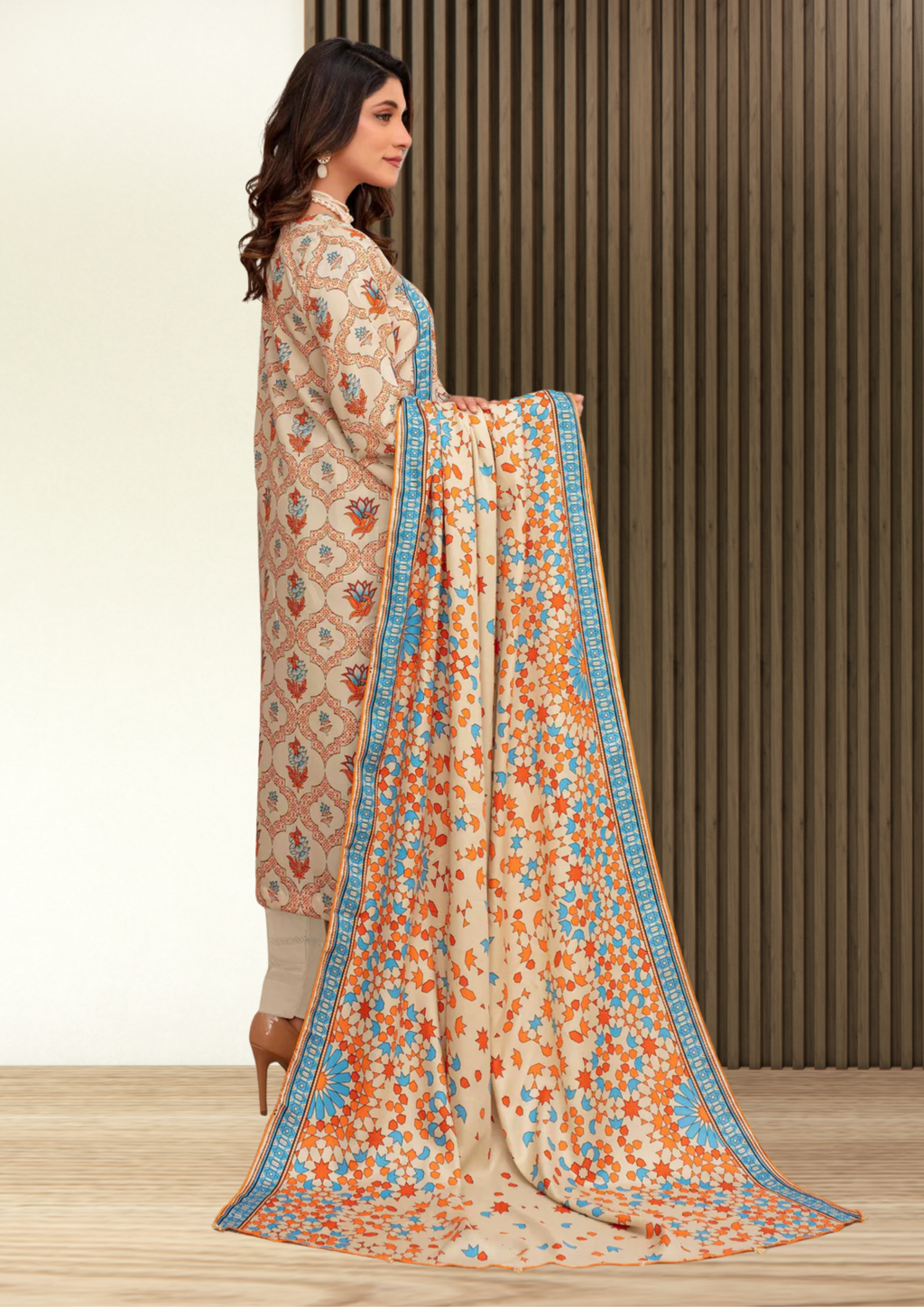 ELÉI VOLUME-03 ELÉI VISCOSE 3PC PRINTED SUIT N.17