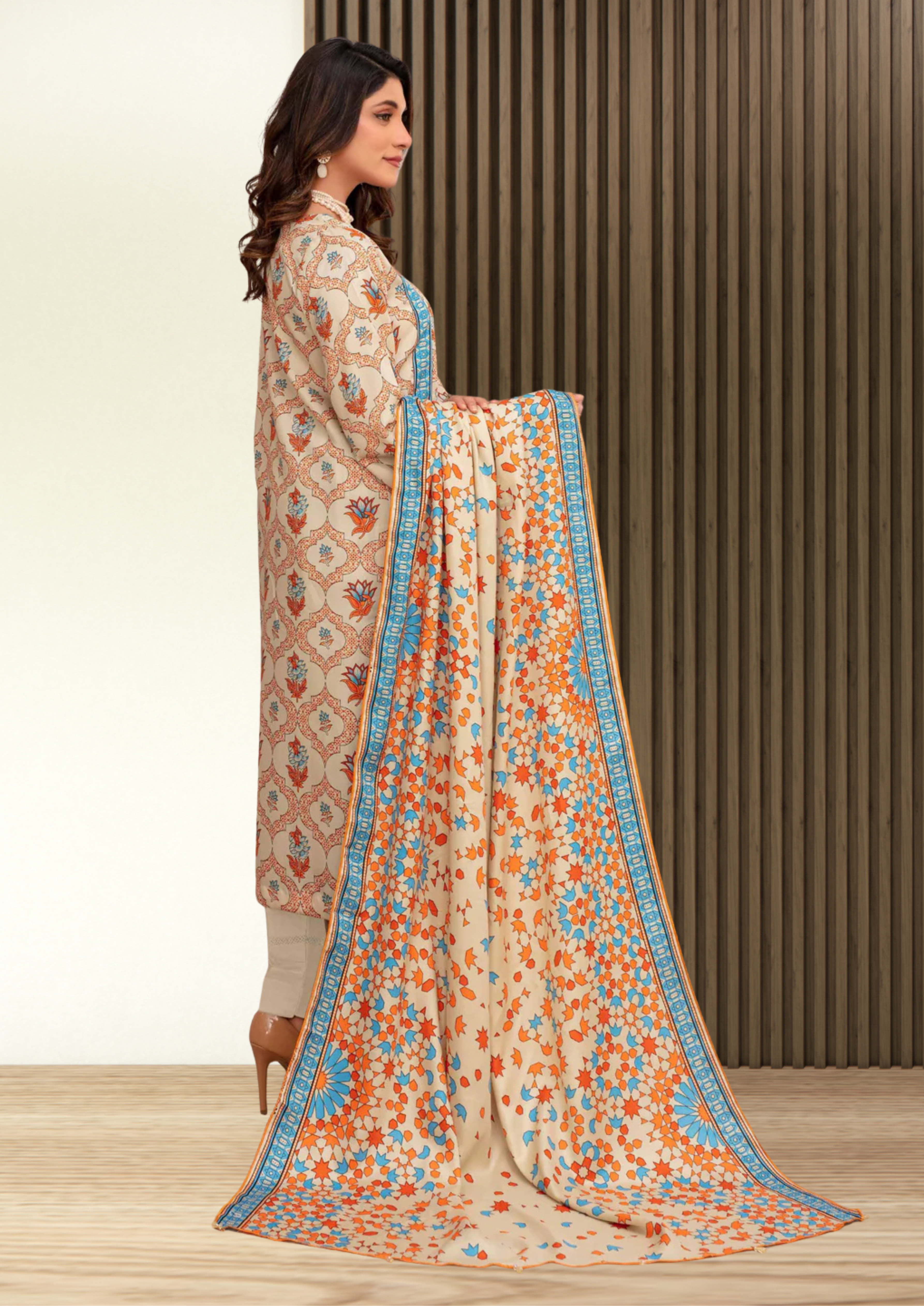 ELÉI VOLUME-03 ELÉI VISCOSE 3PC PRINTED SUIT N.17