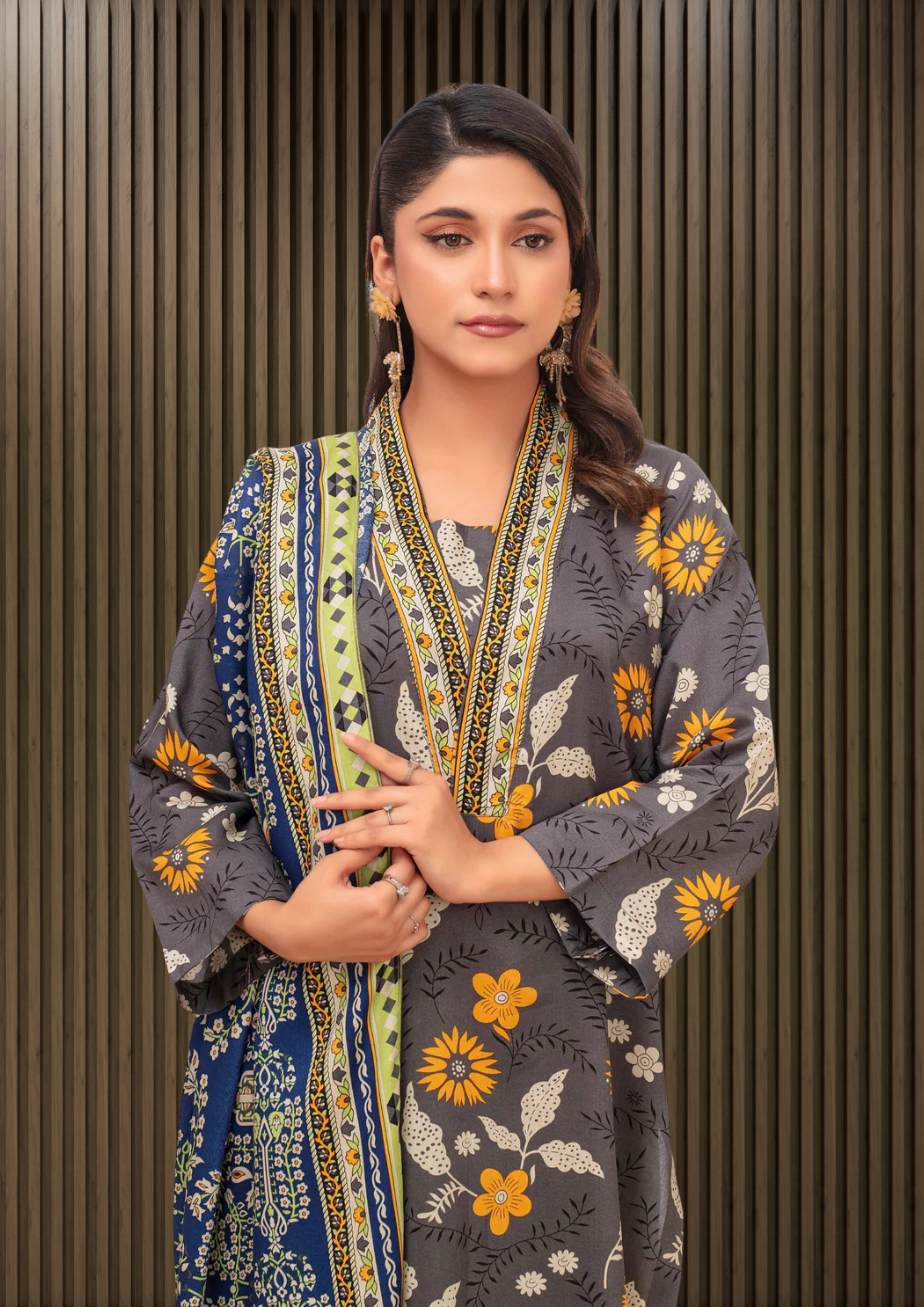 ELÉI VOLUME-03 ELÉI VISCOSE 3PC PRINTED SUIT N.18