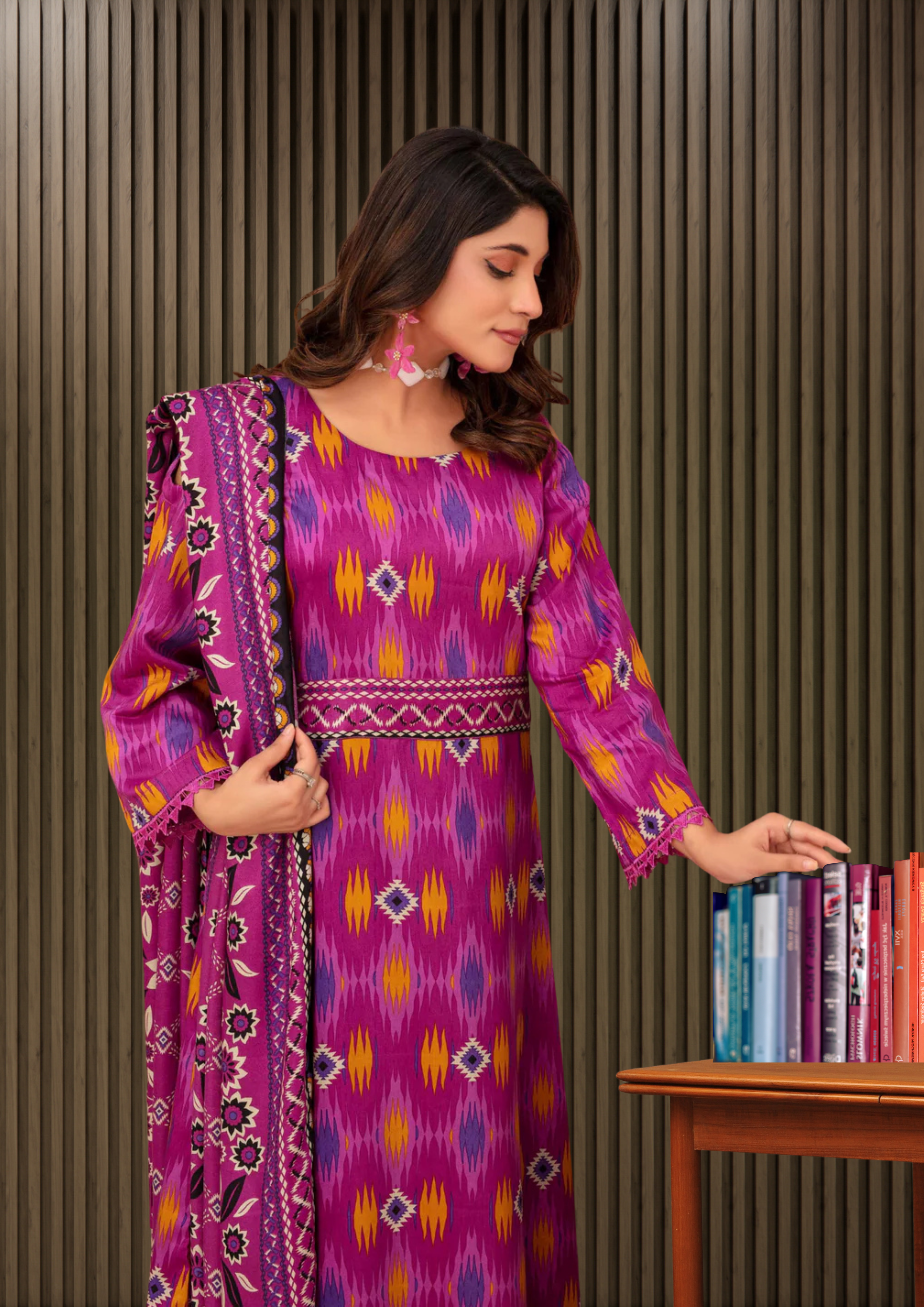 ELÉI VOLUME-03 ELÉI VISCOSE 3PC PRINTED SUIT N.19