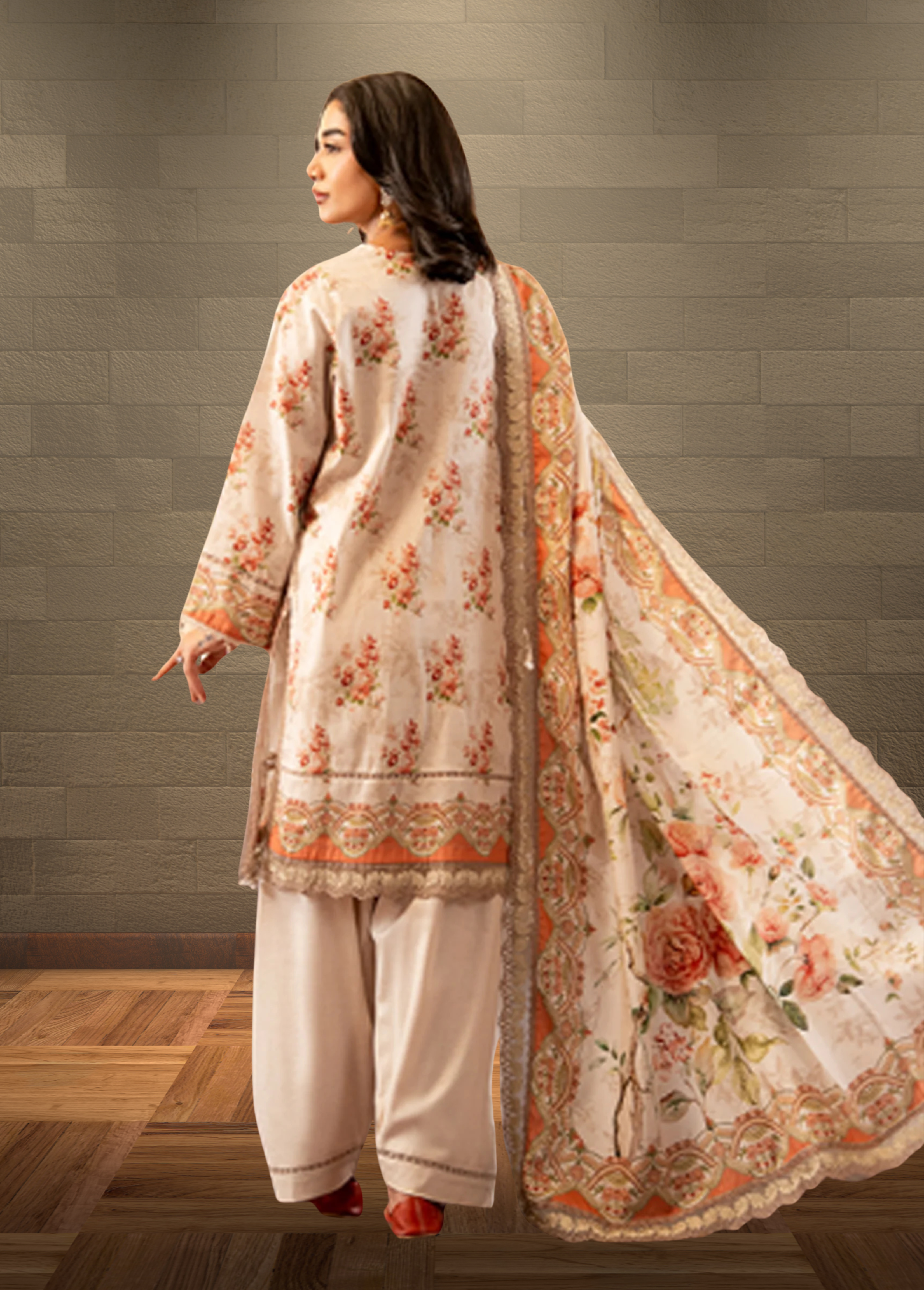 ELÉI VOLUME-03 KHADDAR 3PC PRINTED SUIT K.21